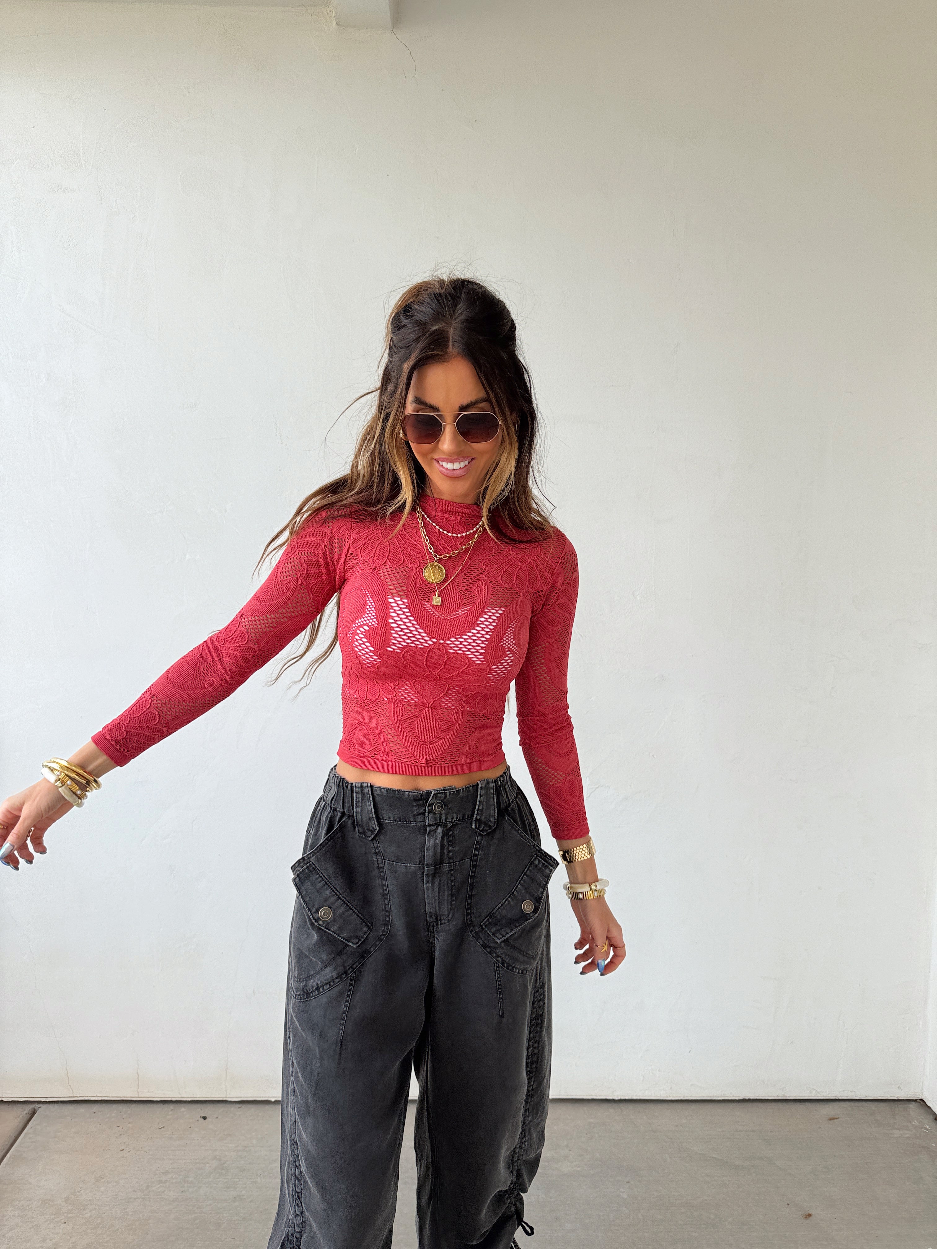 Marlowe Crimson Top