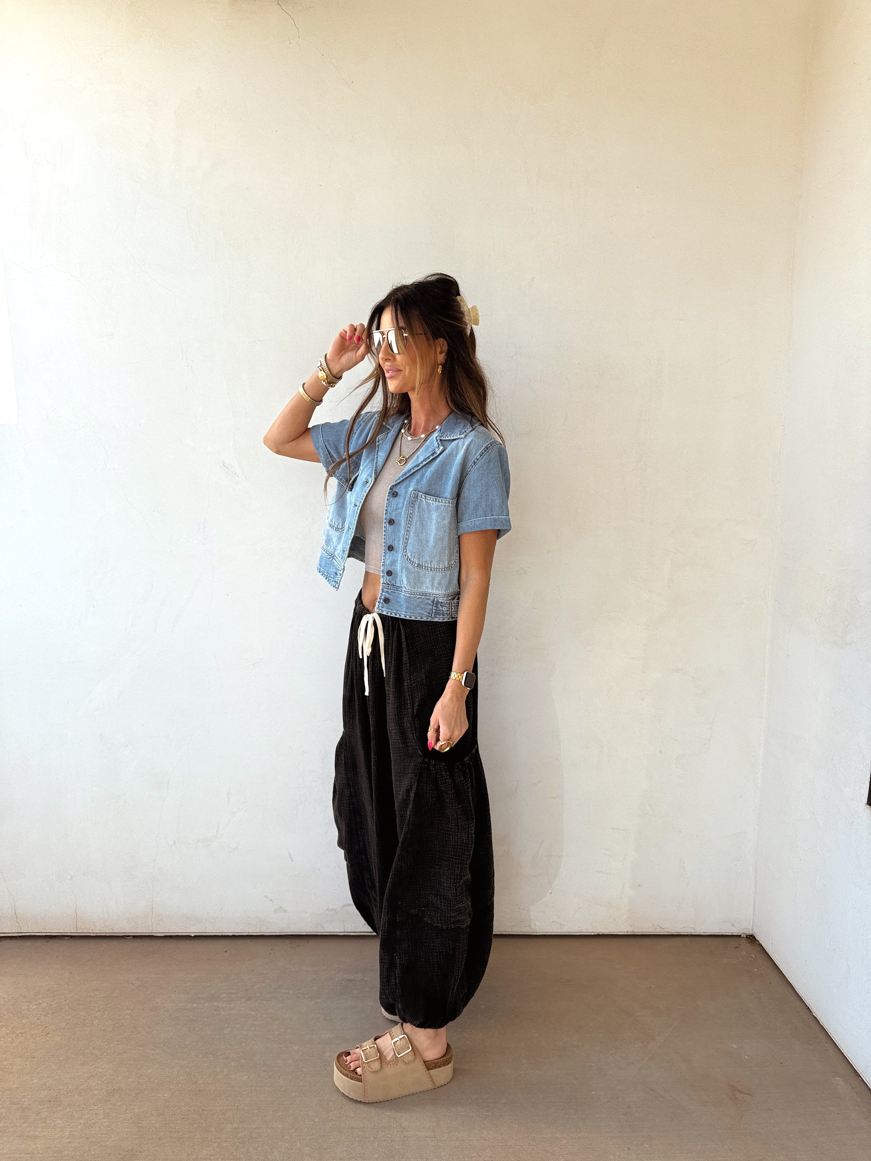 Easy Hour Denim Top