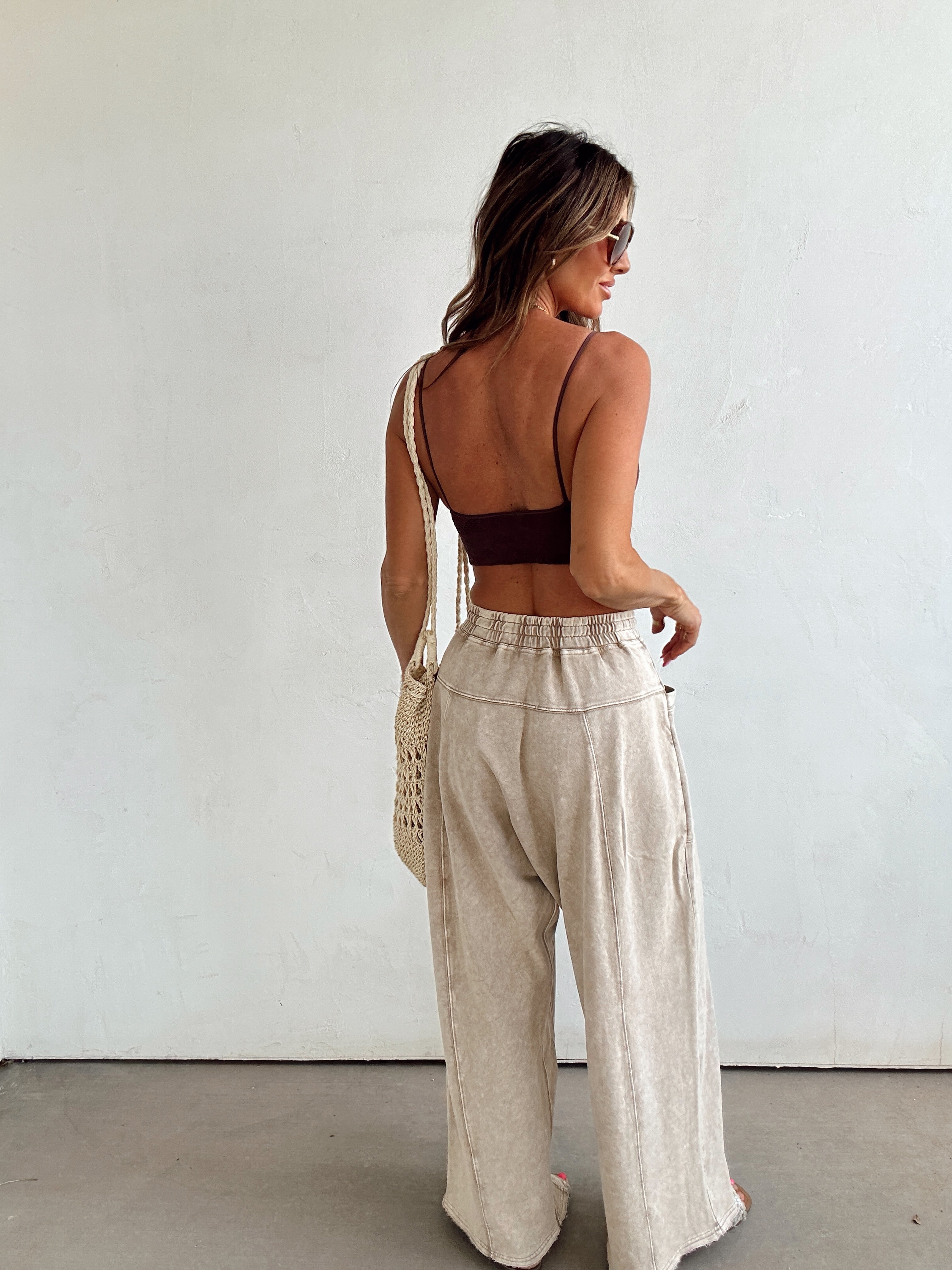 Cold Plunge Harem Pants//Mocha