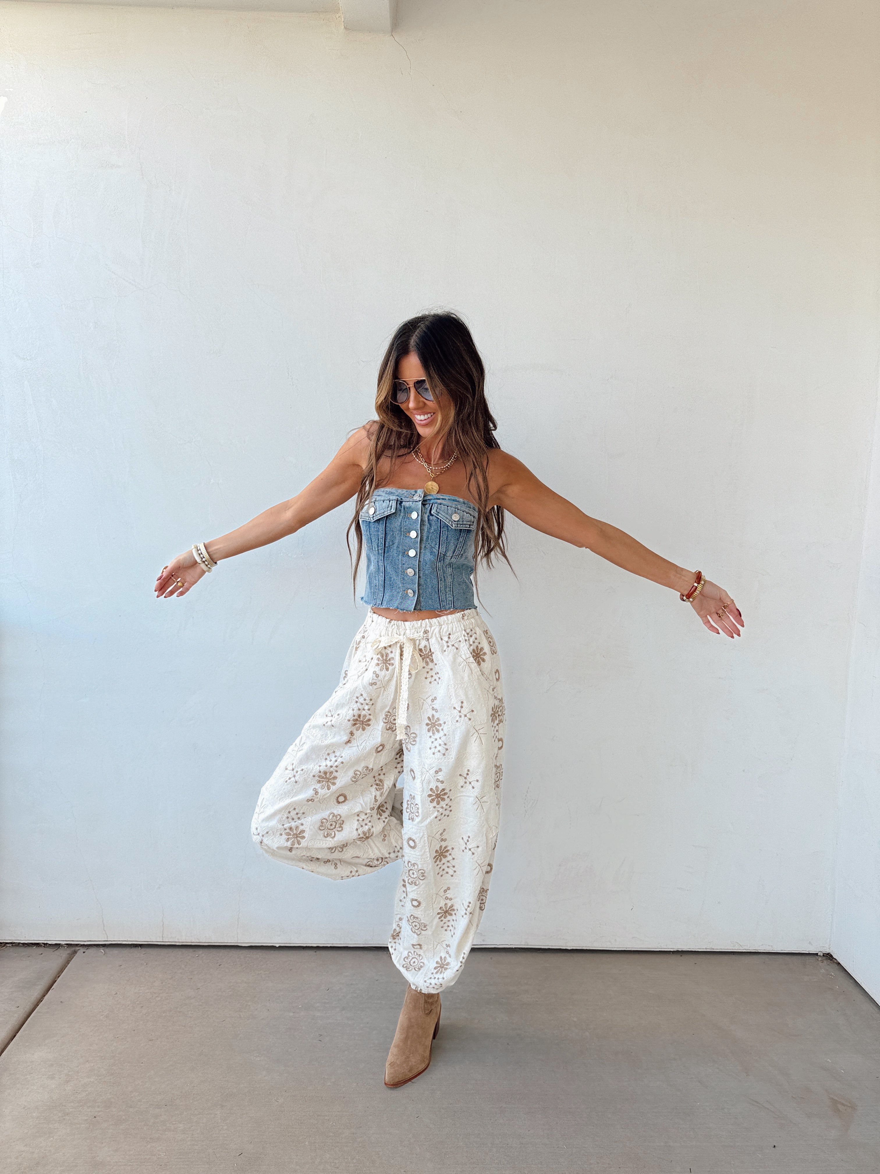 Billie Denim Corset Top