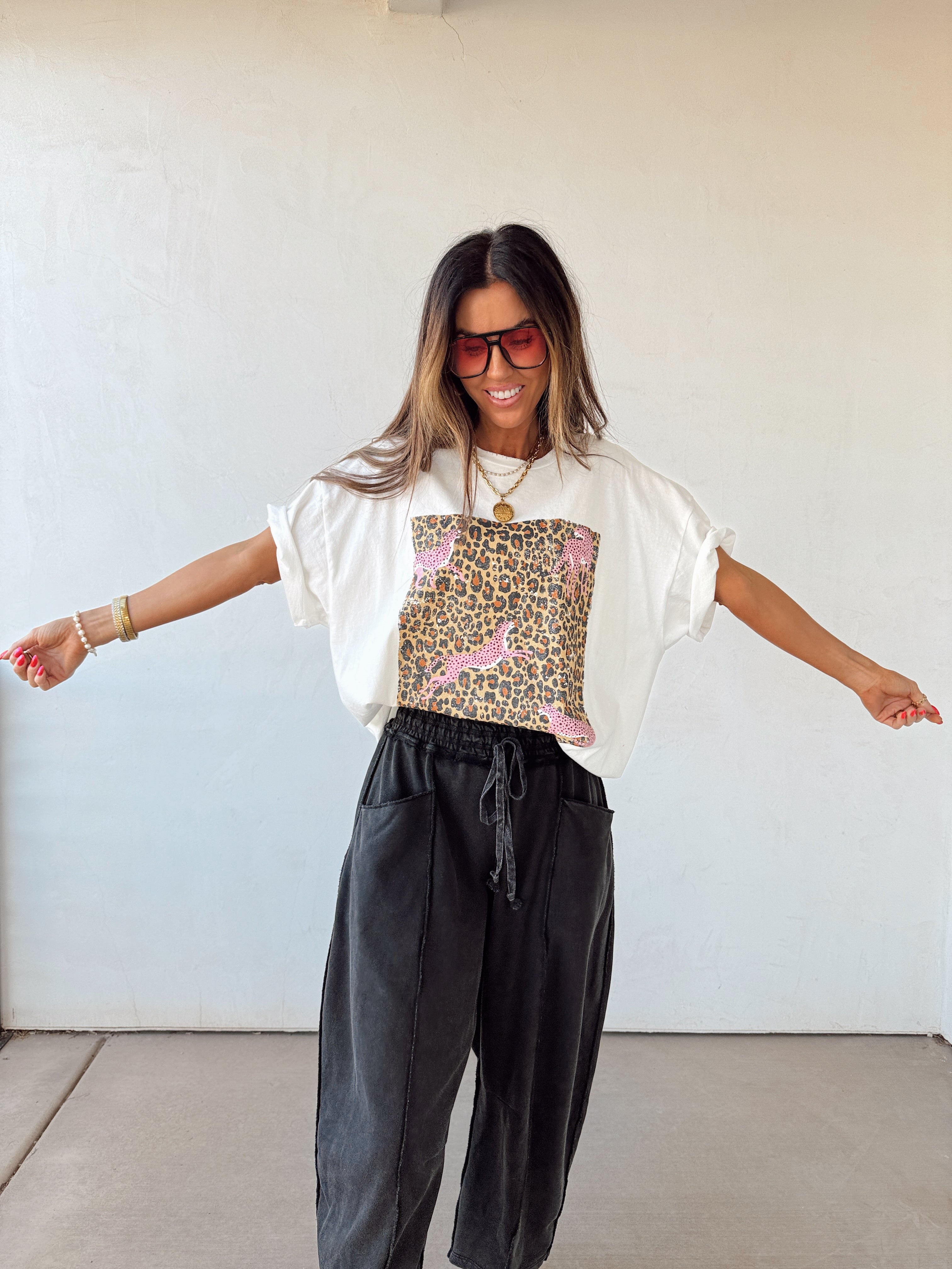 Pink Cheetah Graphic Tee