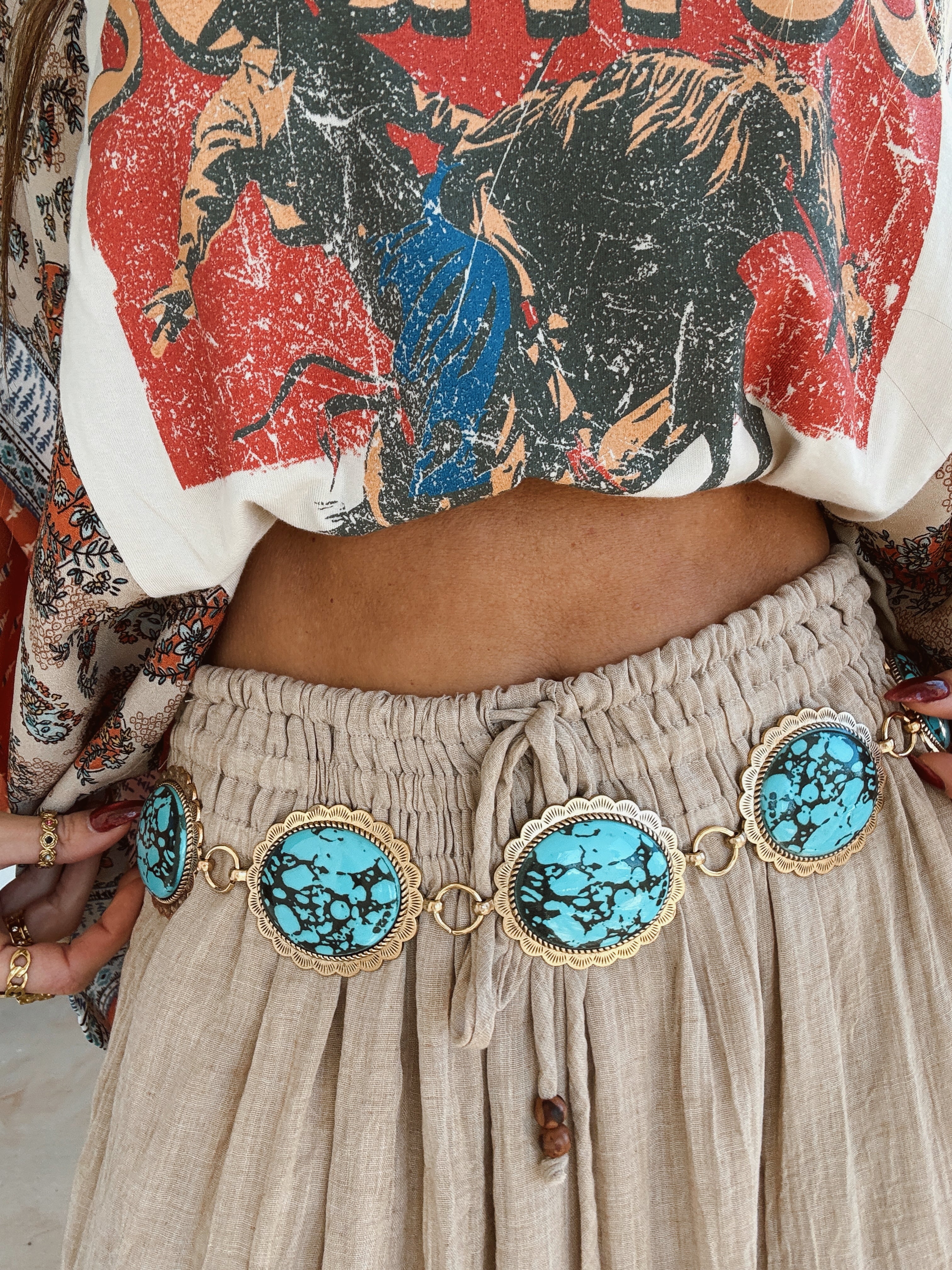 Turqs Gem Chain Belt