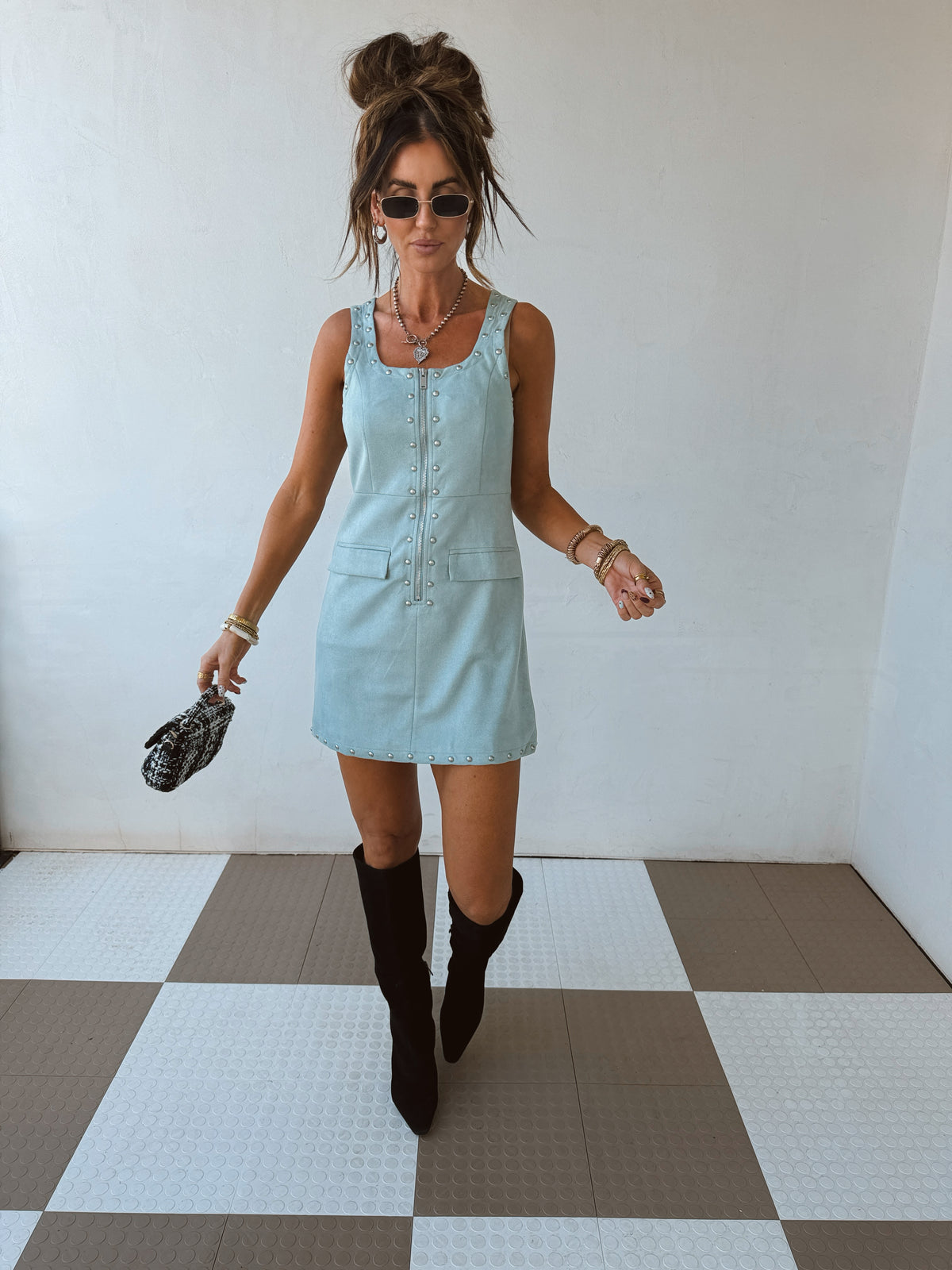 Blue Steele Mini Dress