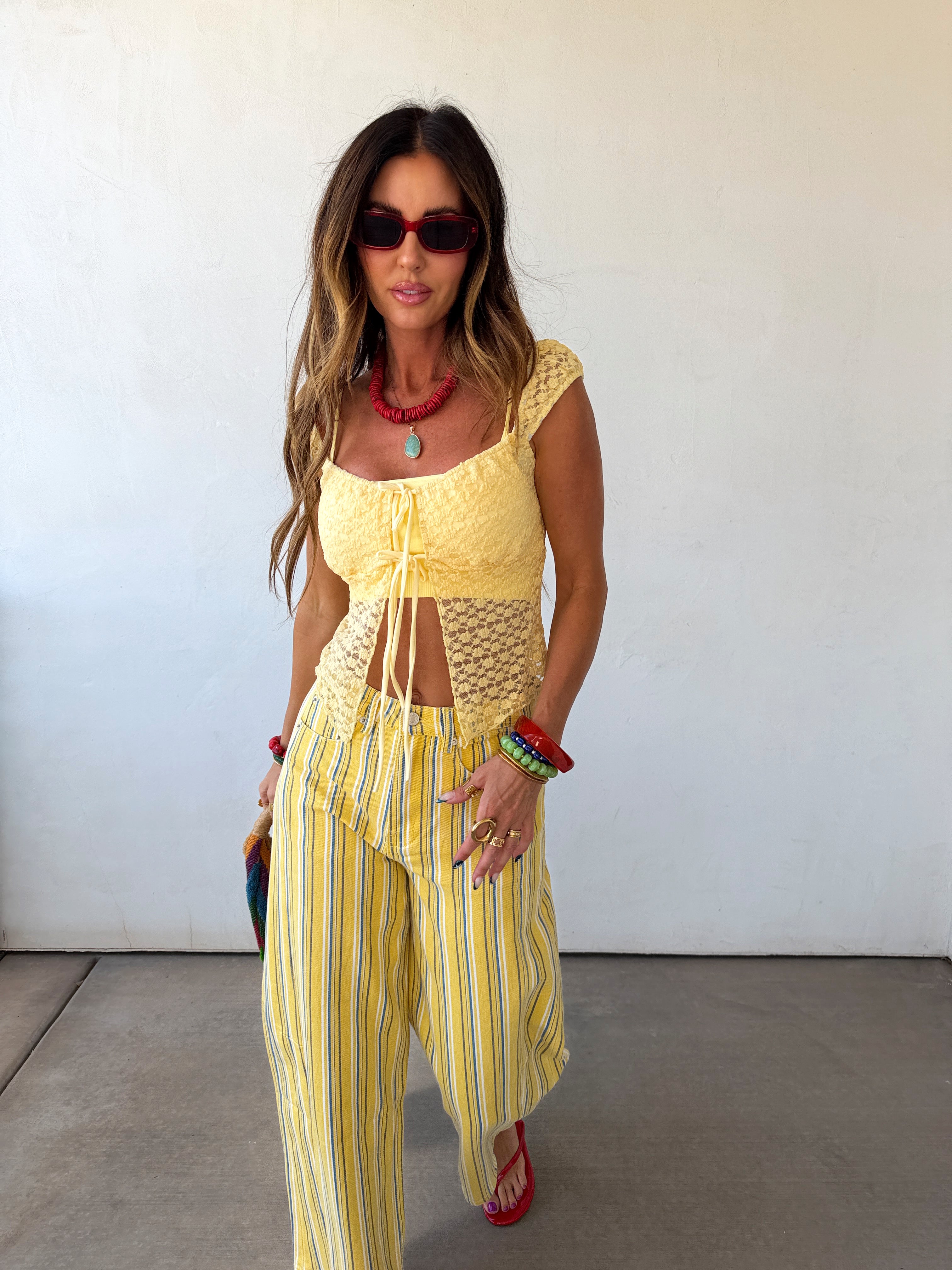 Sorrento Stripe Barrel Jeans