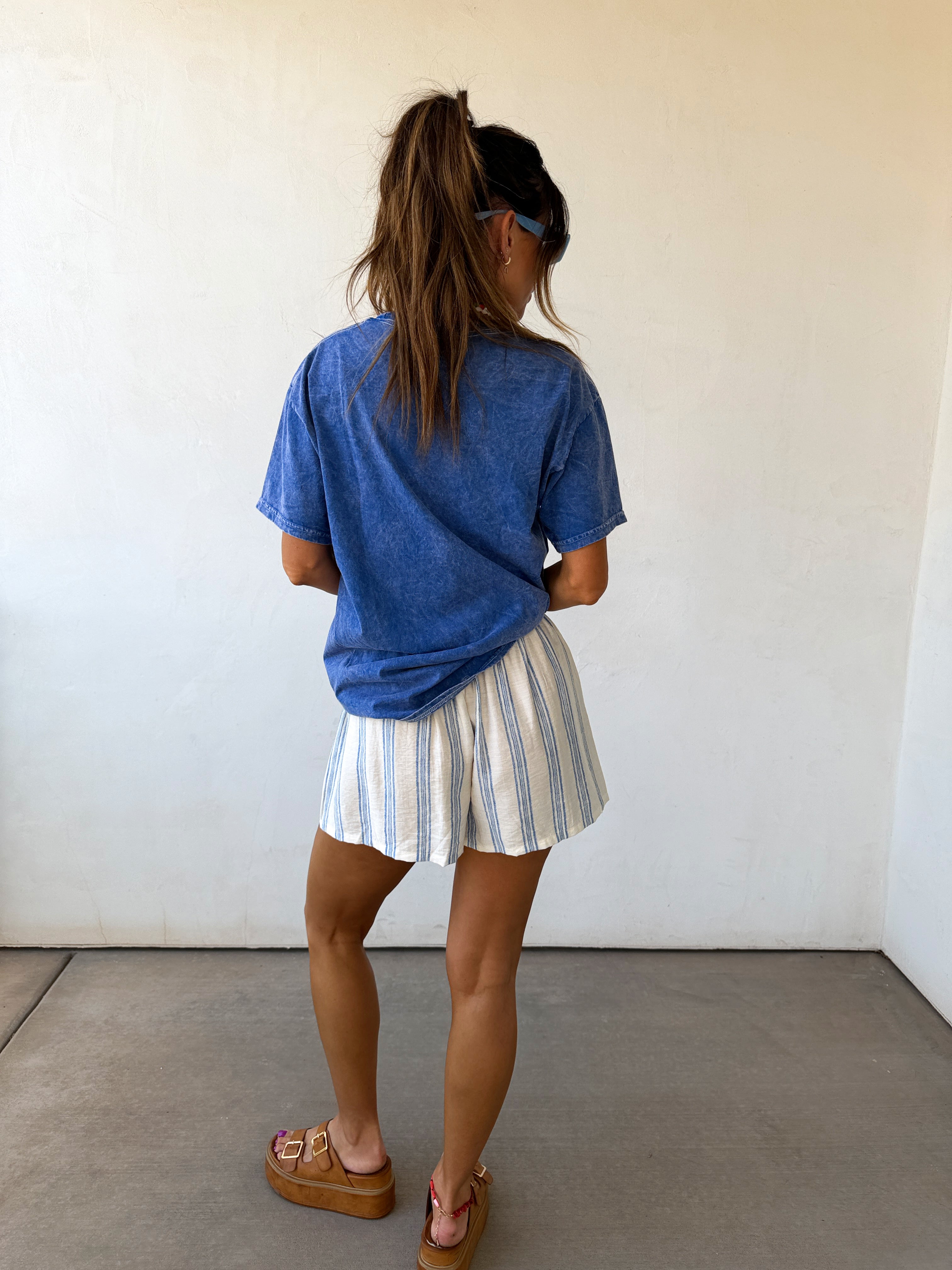 Saylor Stripe Linen Shorts