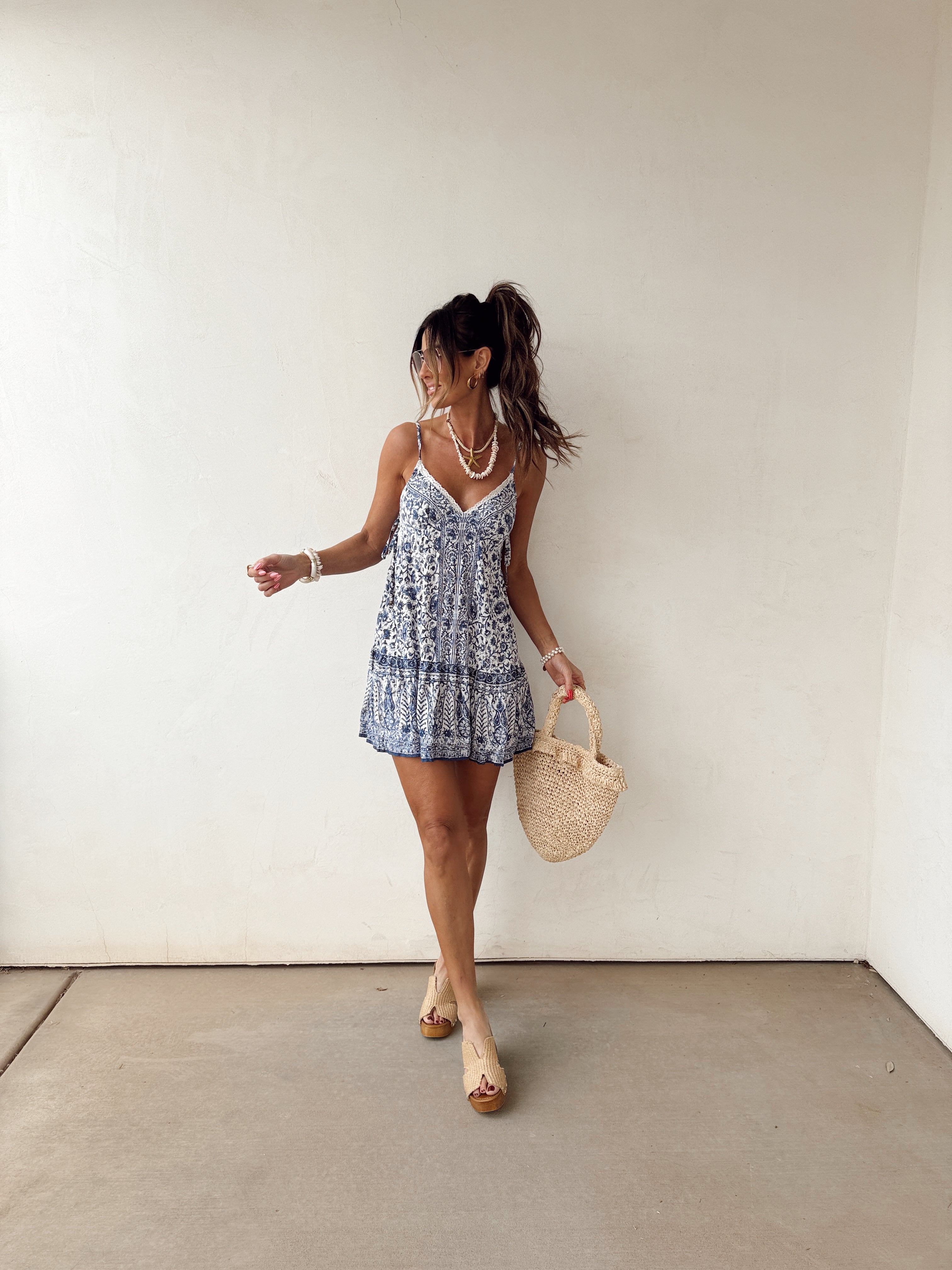 Indigo Breeze Swing Dress