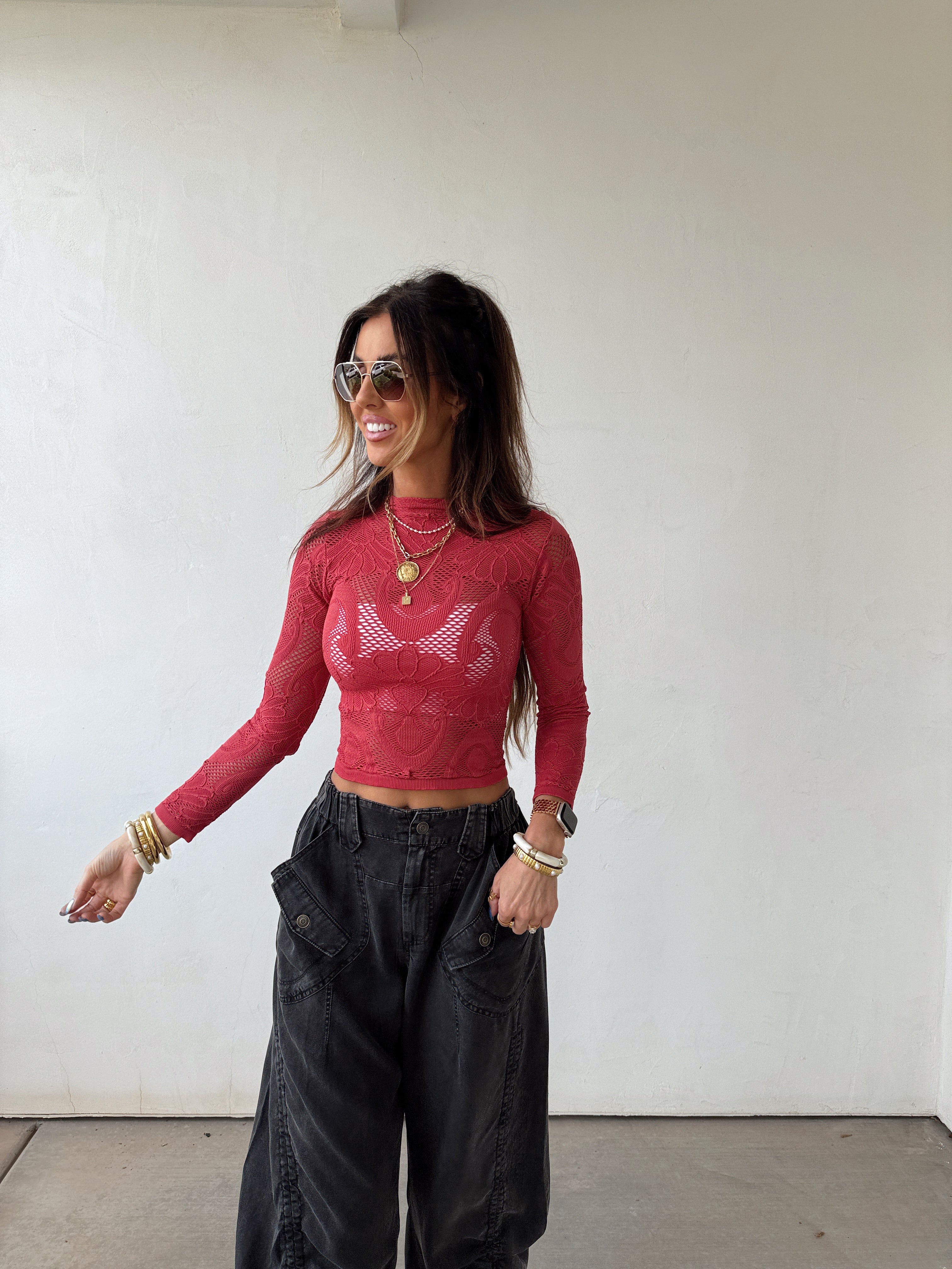 Marlowe Crimson Top