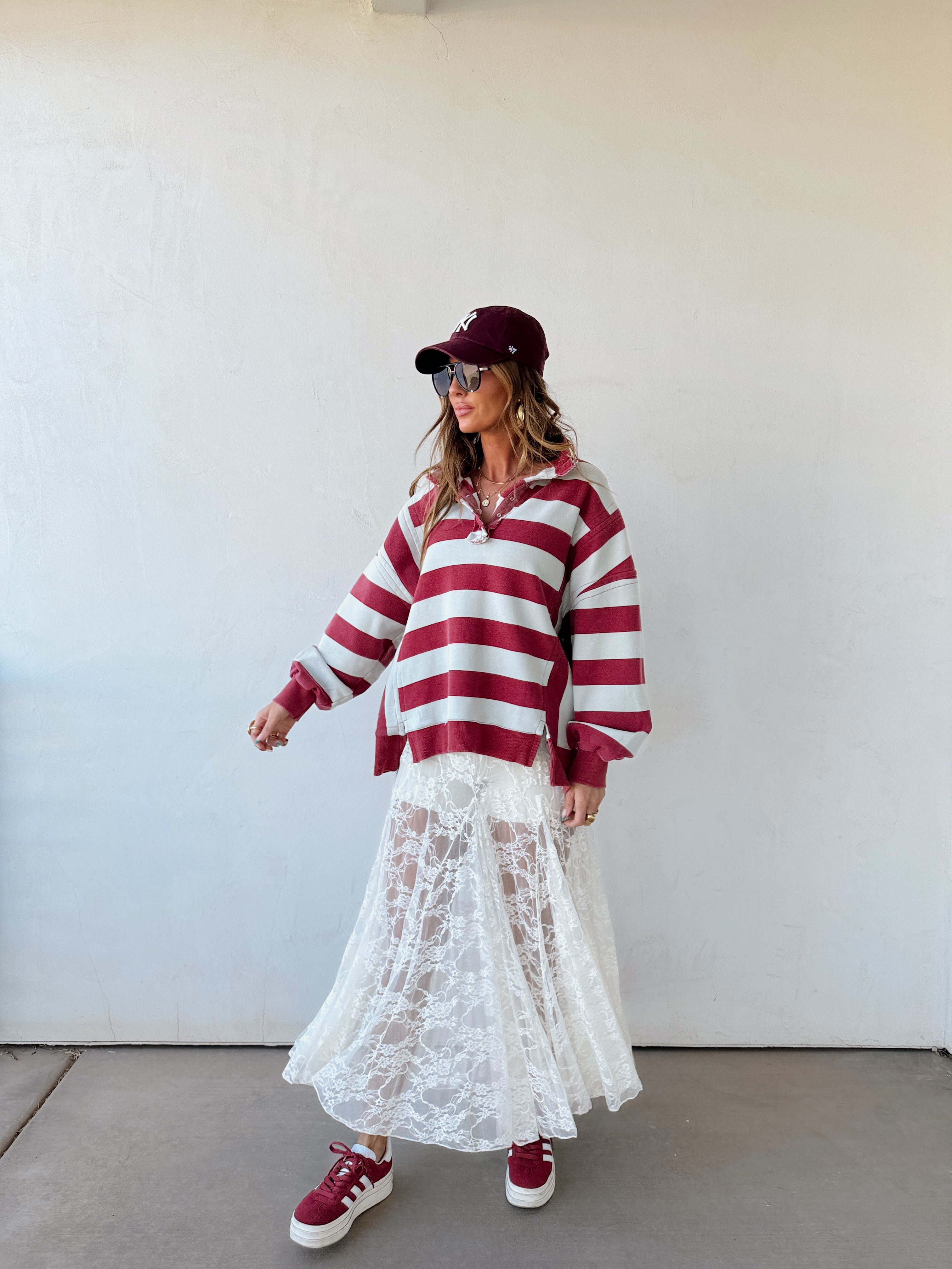 Caught You Looking Skirt// White