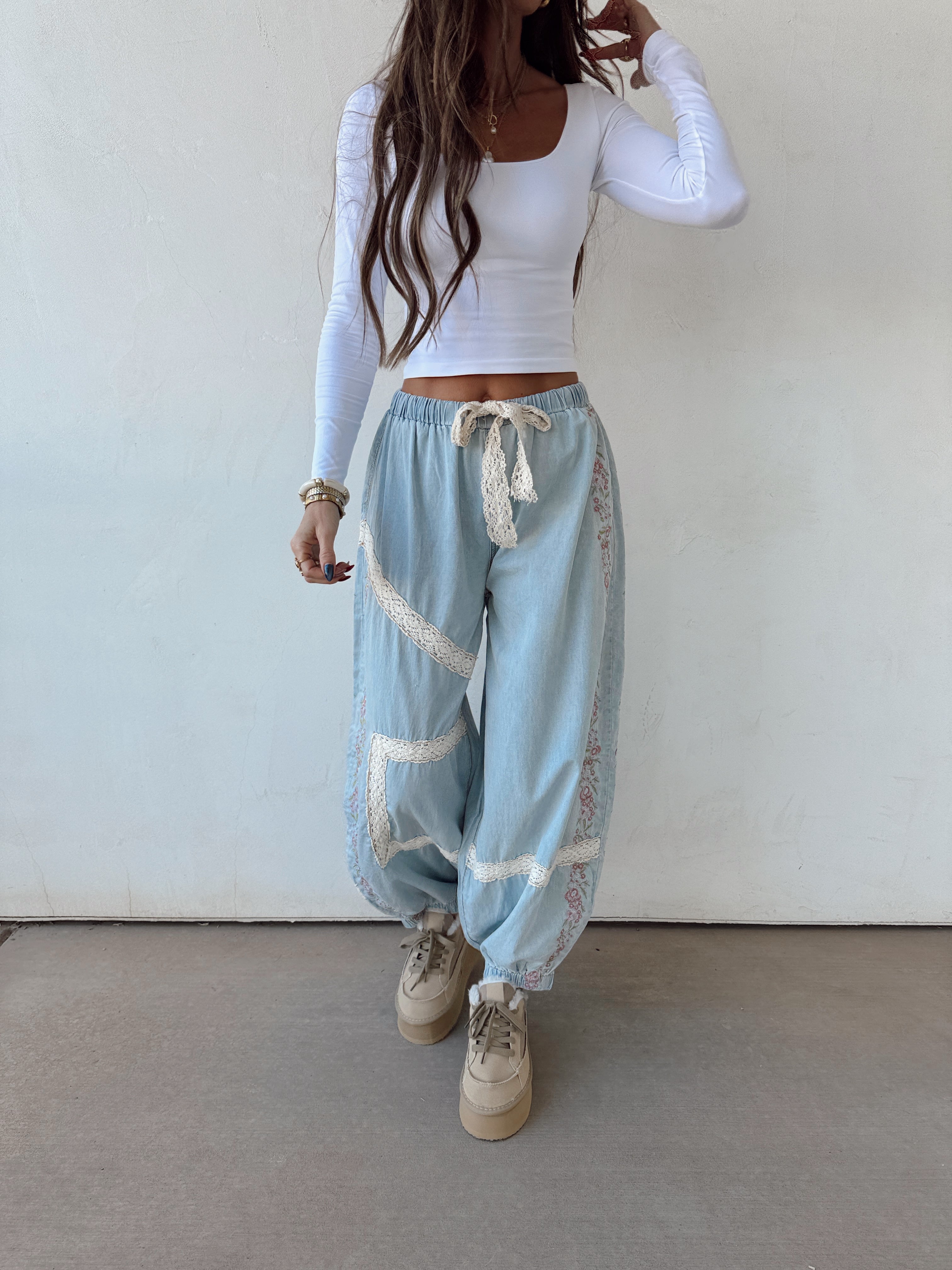 Bloomside Denim Joggers