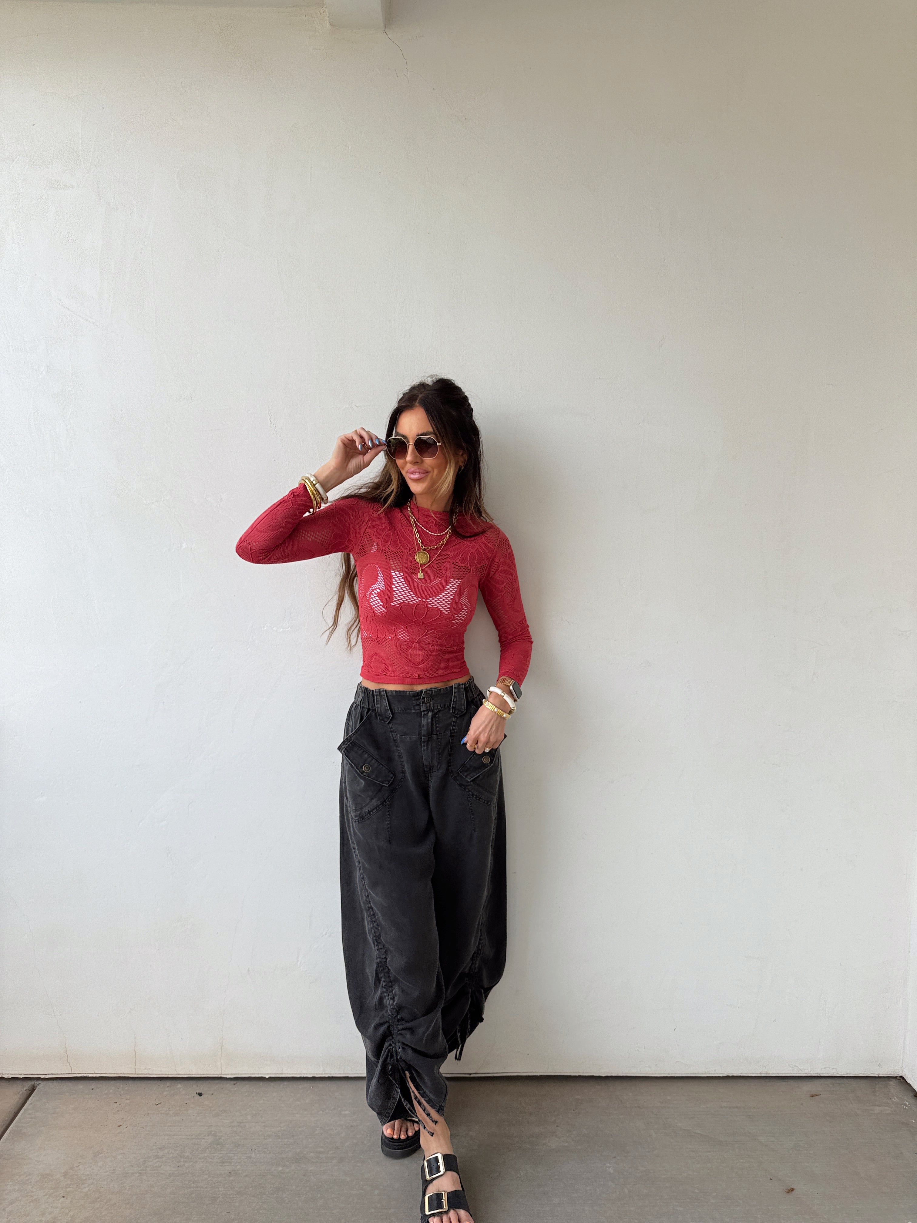 Marlowe Crimson Top