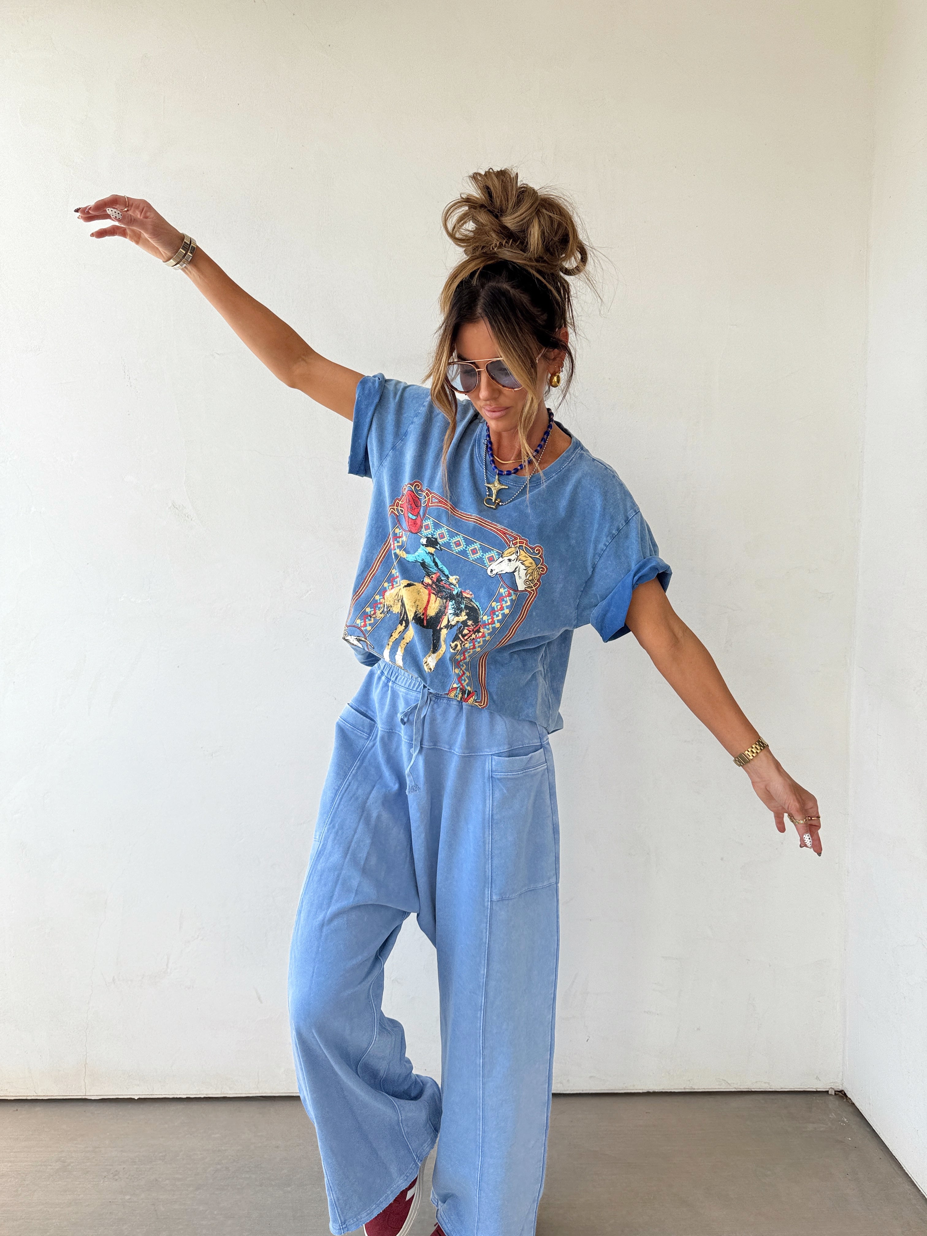 Cold Plunge Harem Pants//Blue