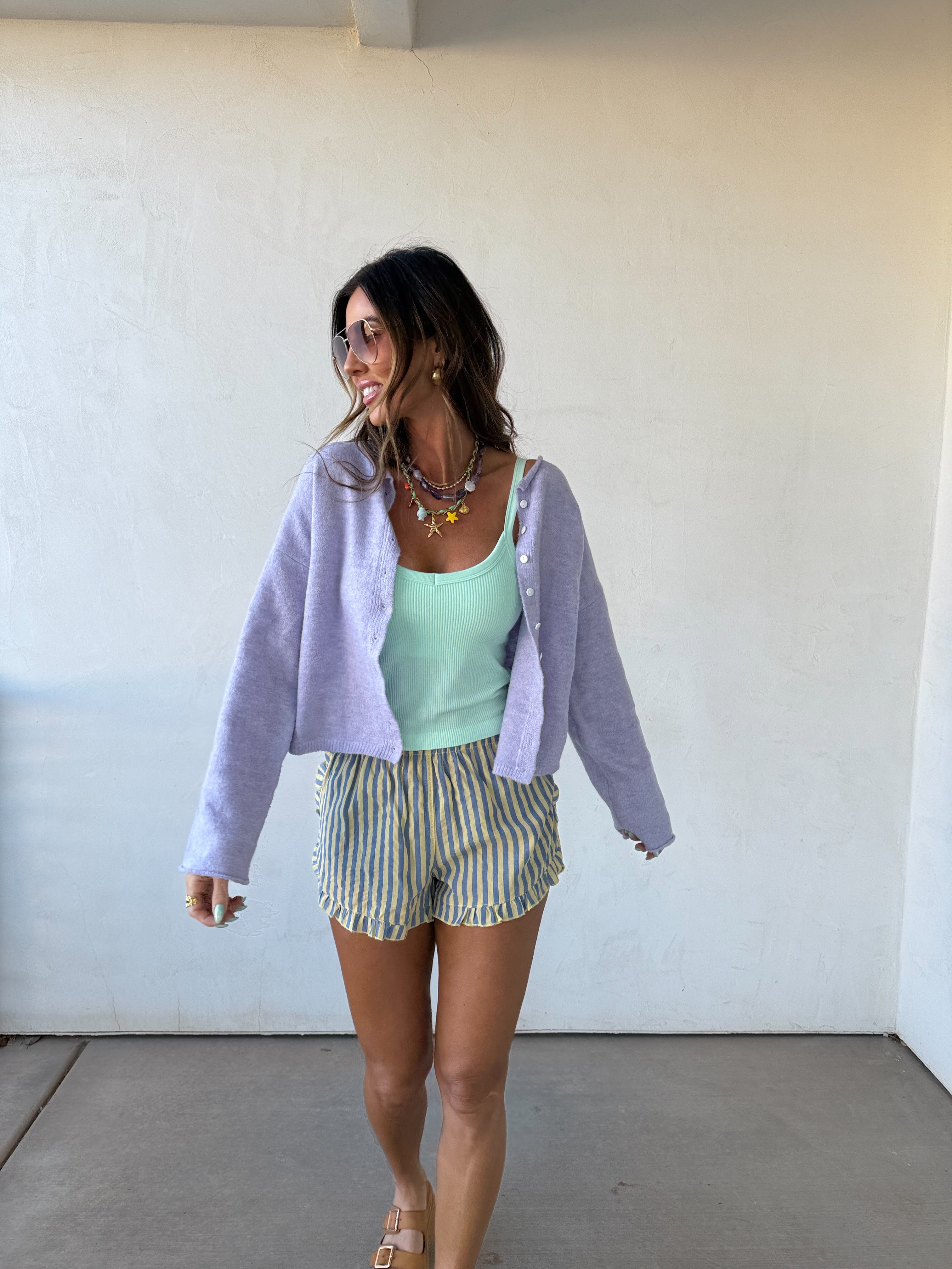 Frills and Thrills Stripped Shorts