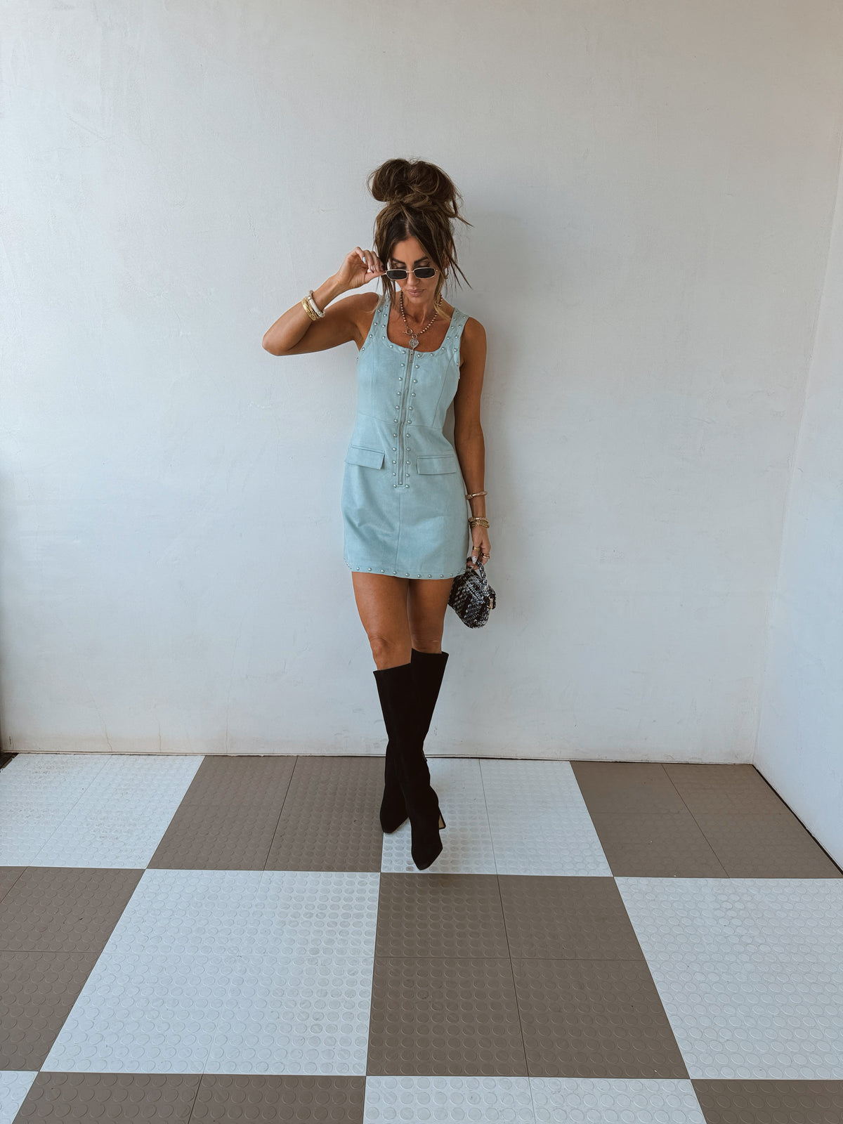 Blue Steele Mini Dress
