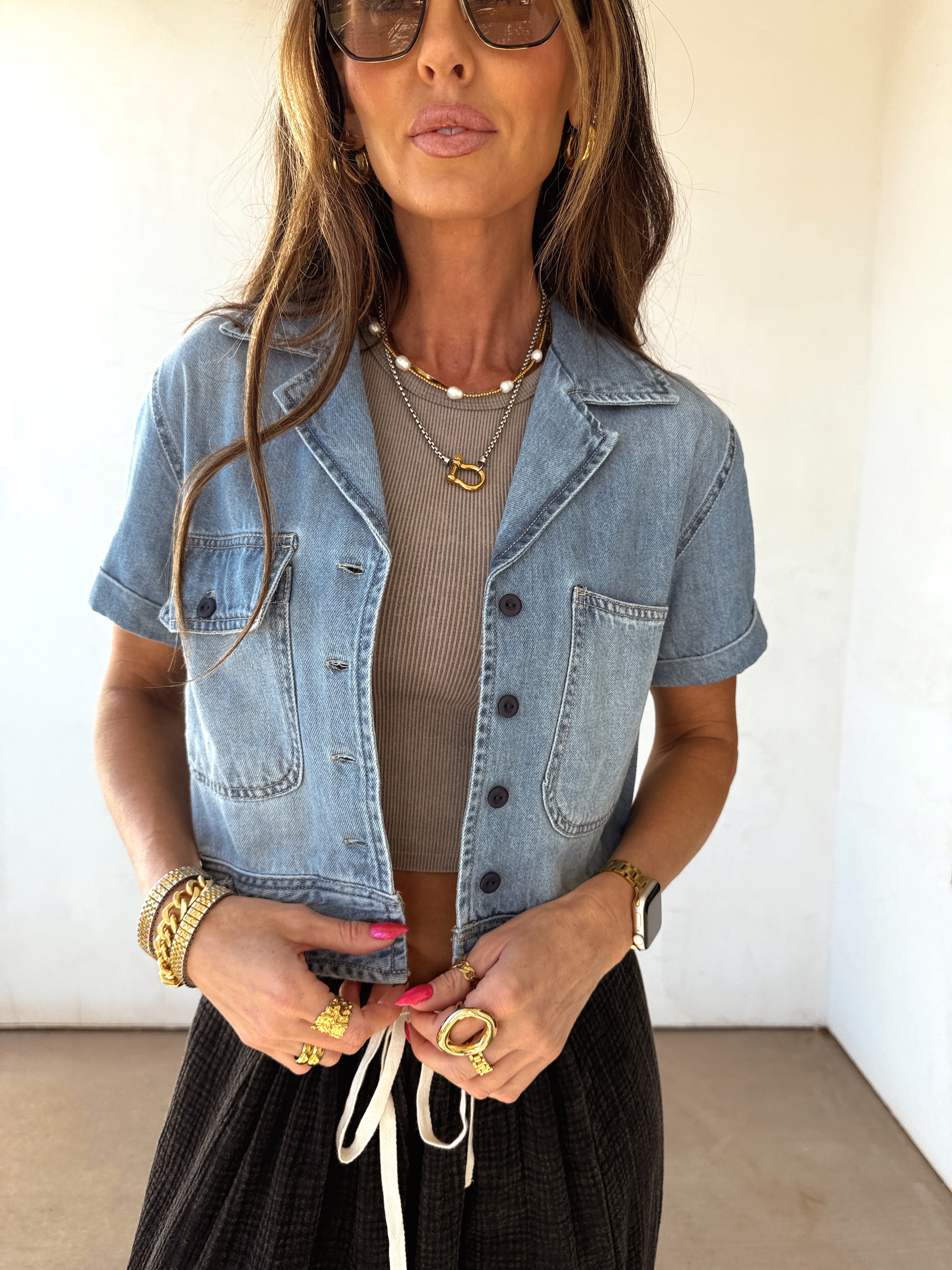 Easy Hour Denim Top