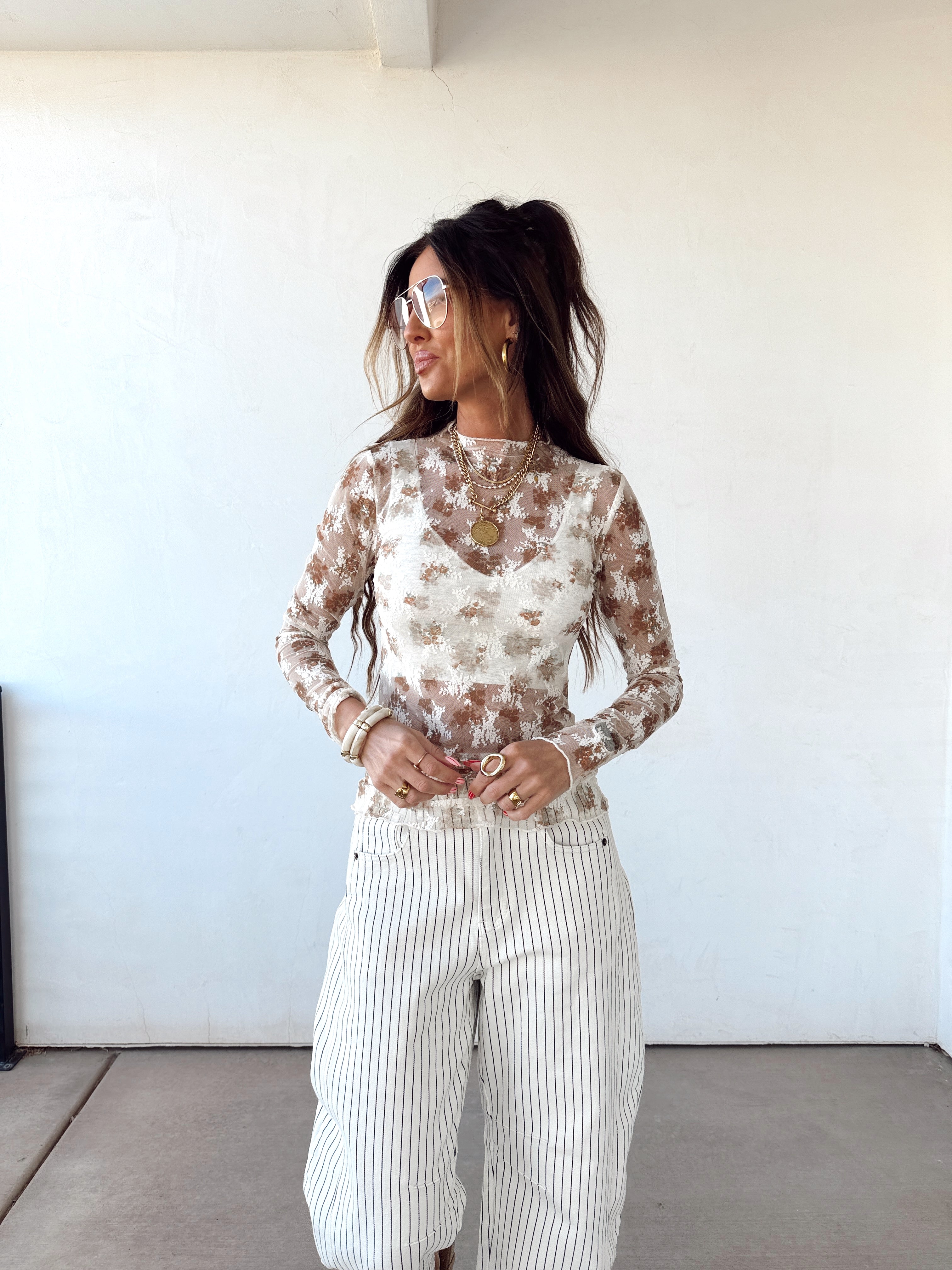 Desert Petal Lace Top