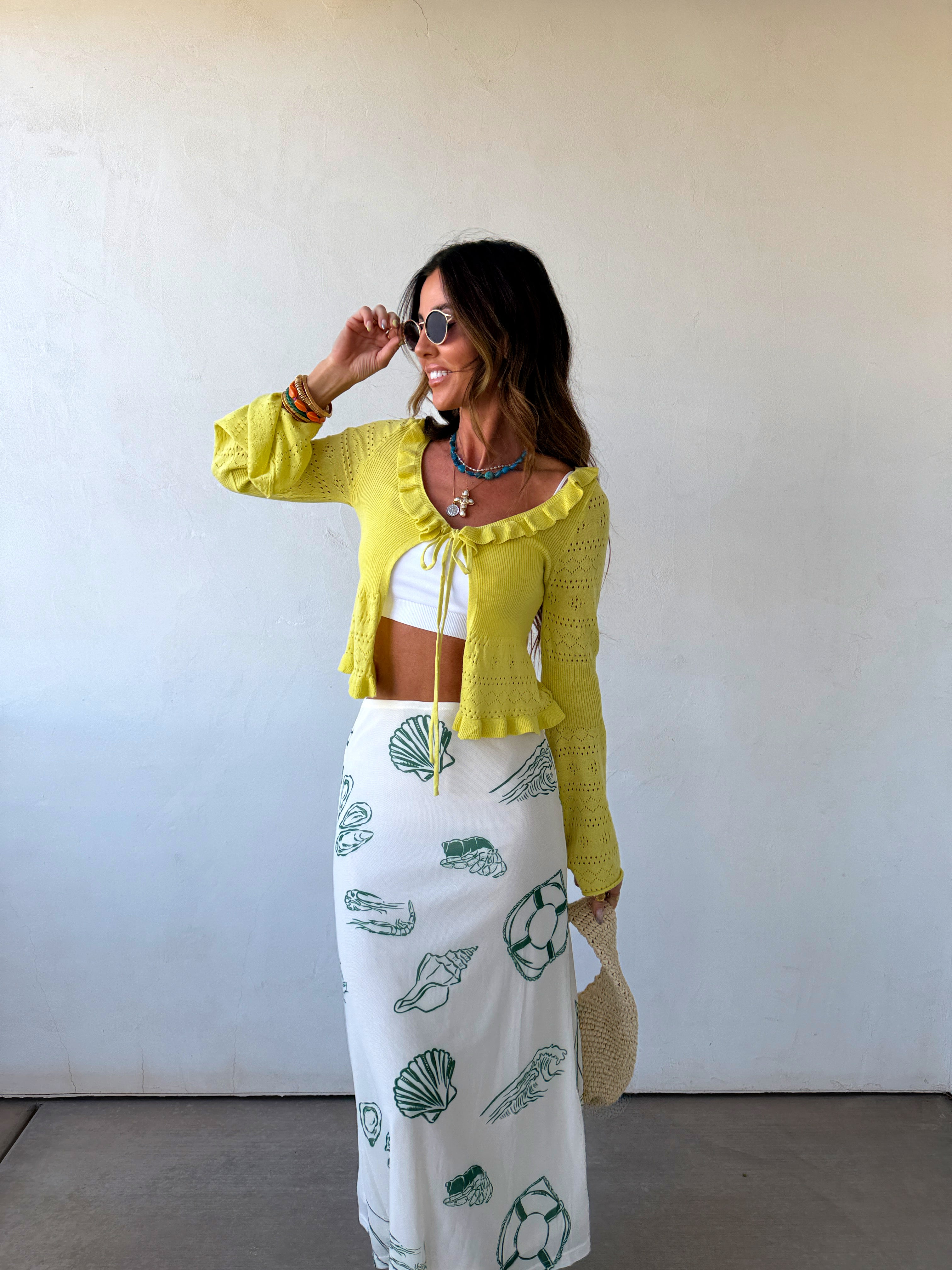 Sea Life Midi Skirt