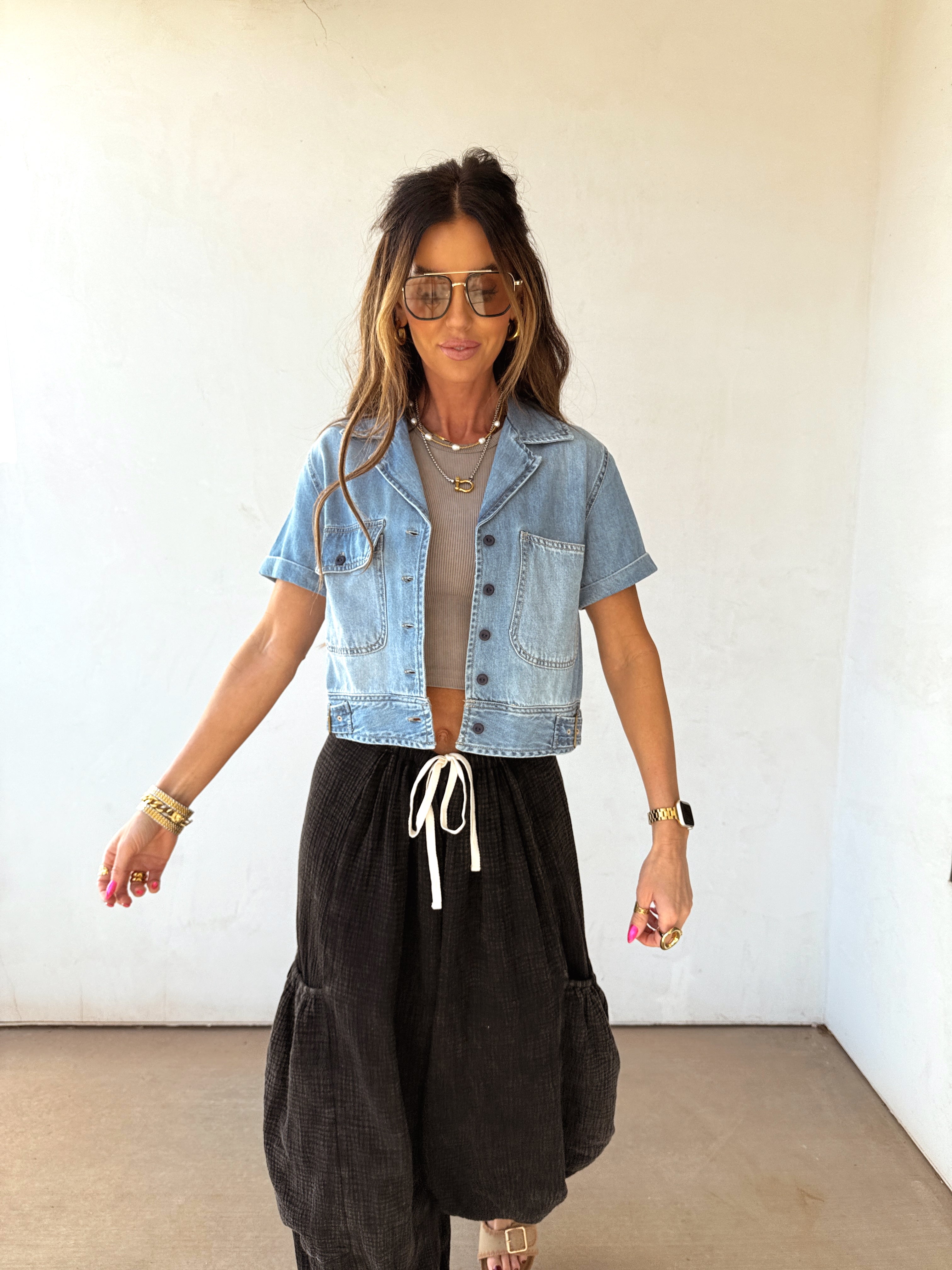 Easy Hour Denim Top