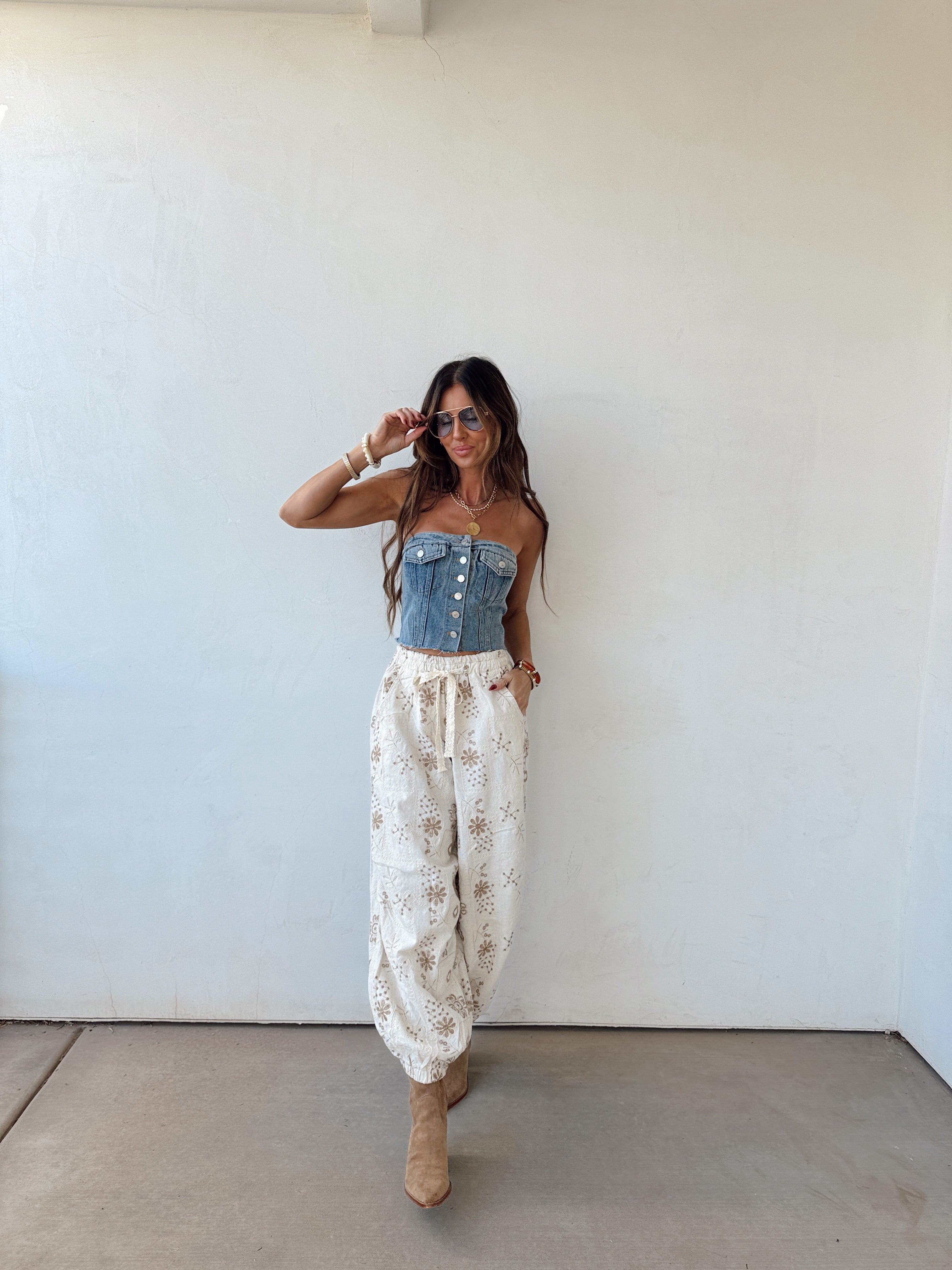 Billie Denim Corset Top