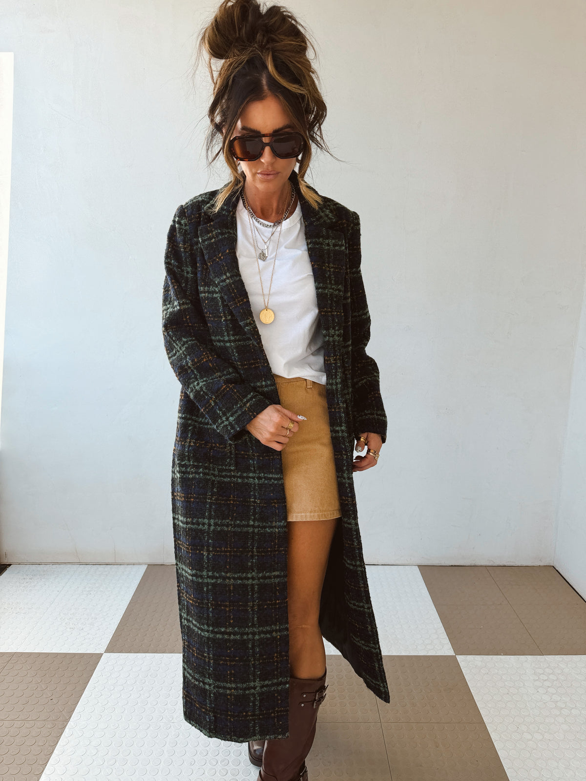 Highland Plaid Coat
