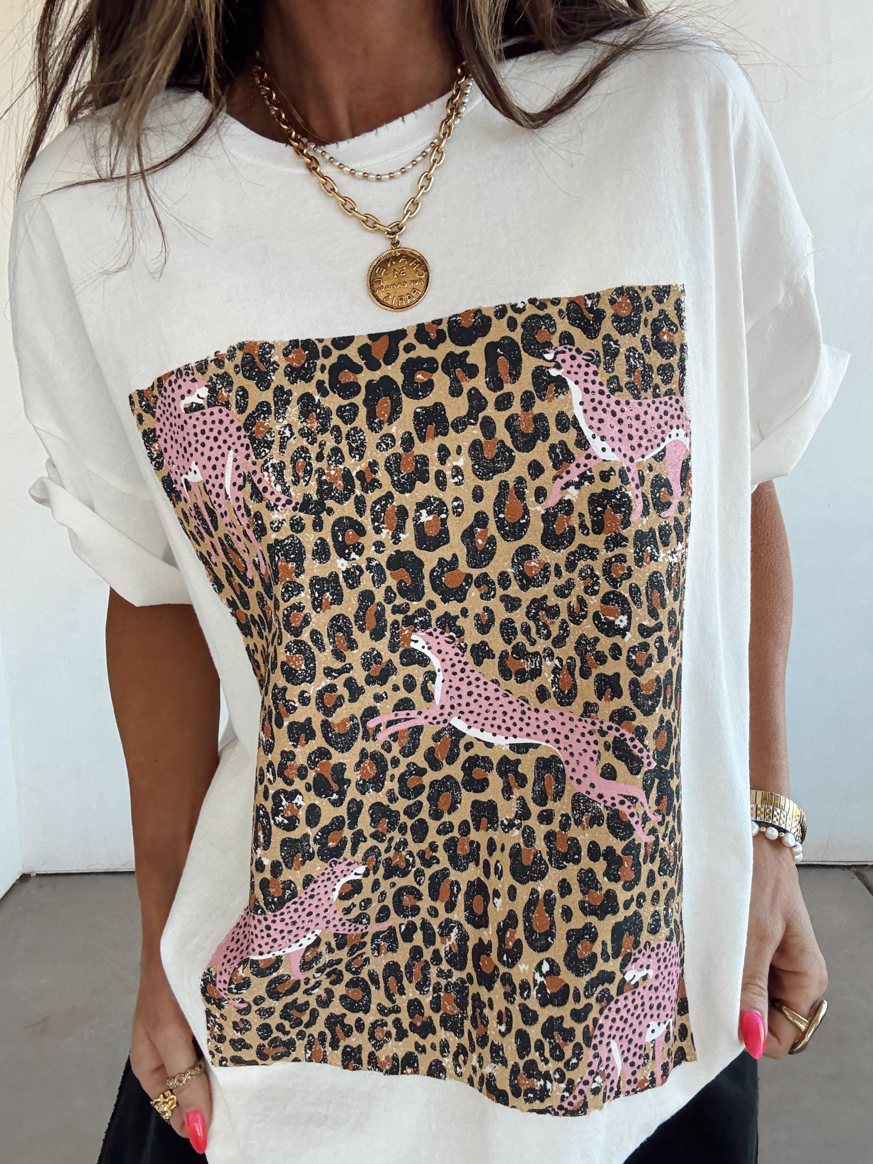 Pink Cheetah Graphic Tee