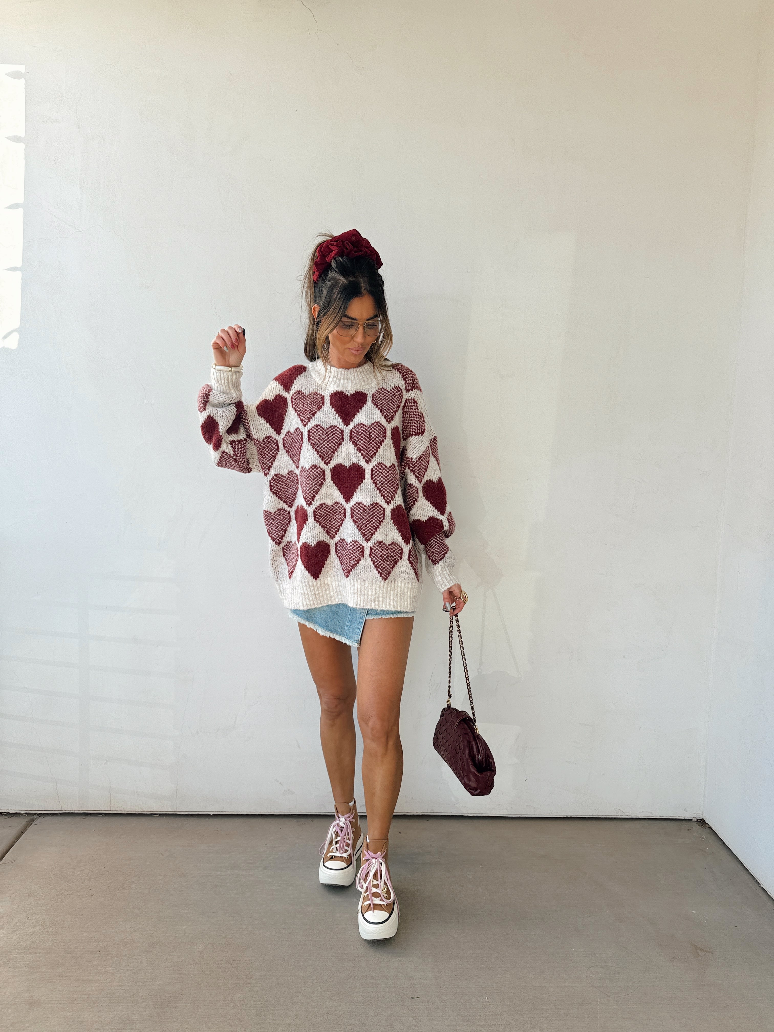 Vintage Hearts Sweater