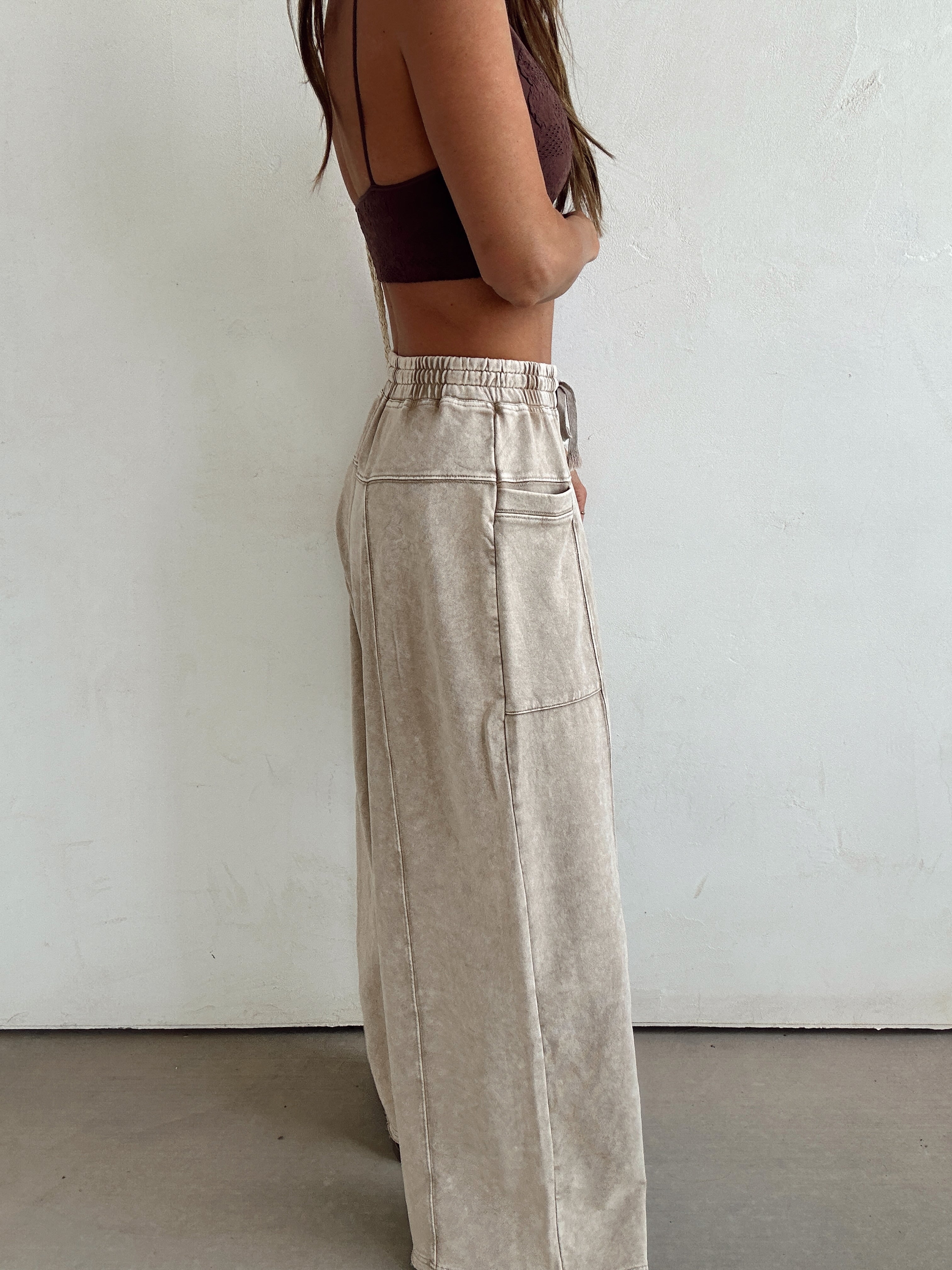 Cold Plunge Harem Pants//Mocha