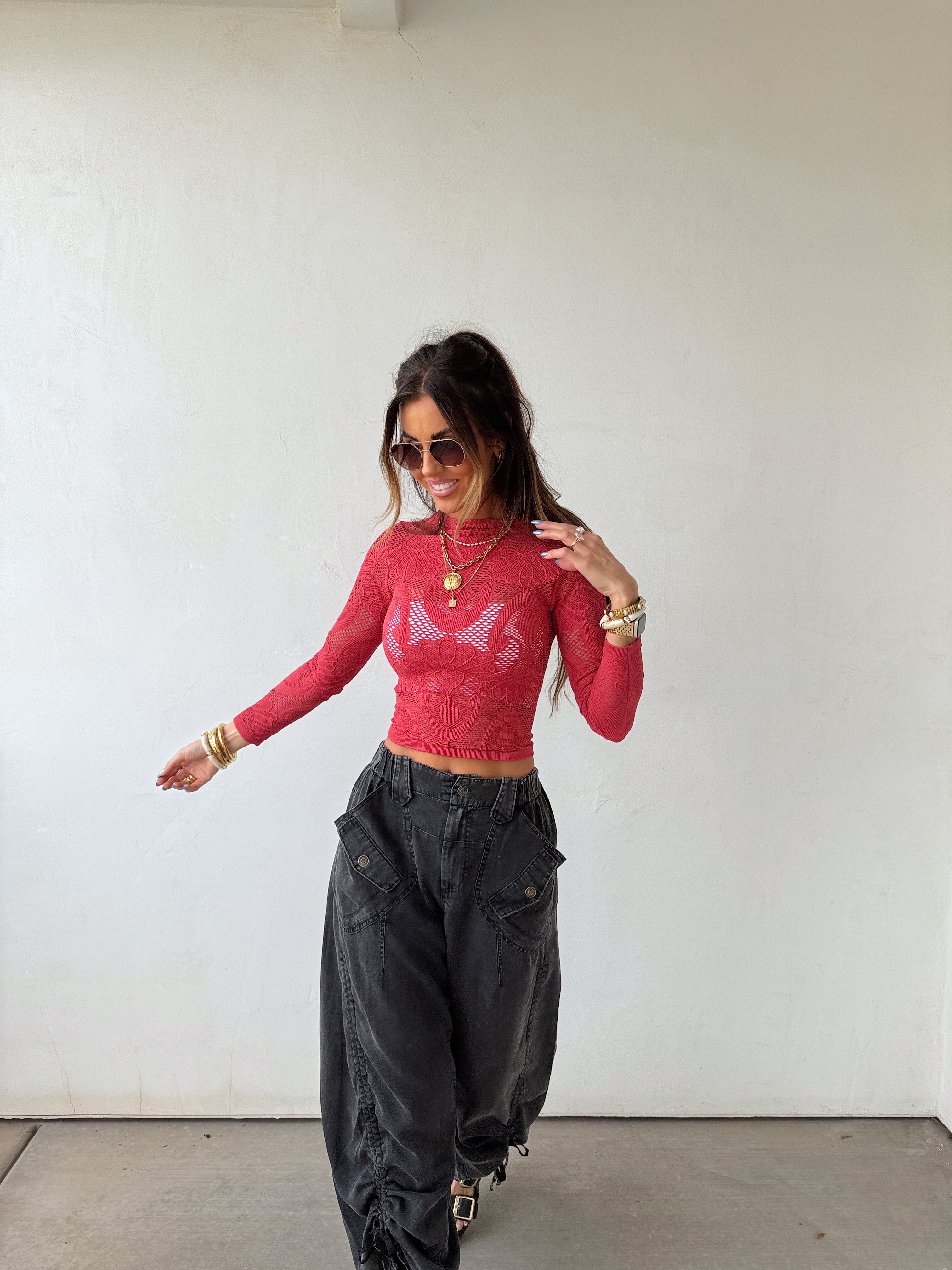 Marlowe Crimson Top