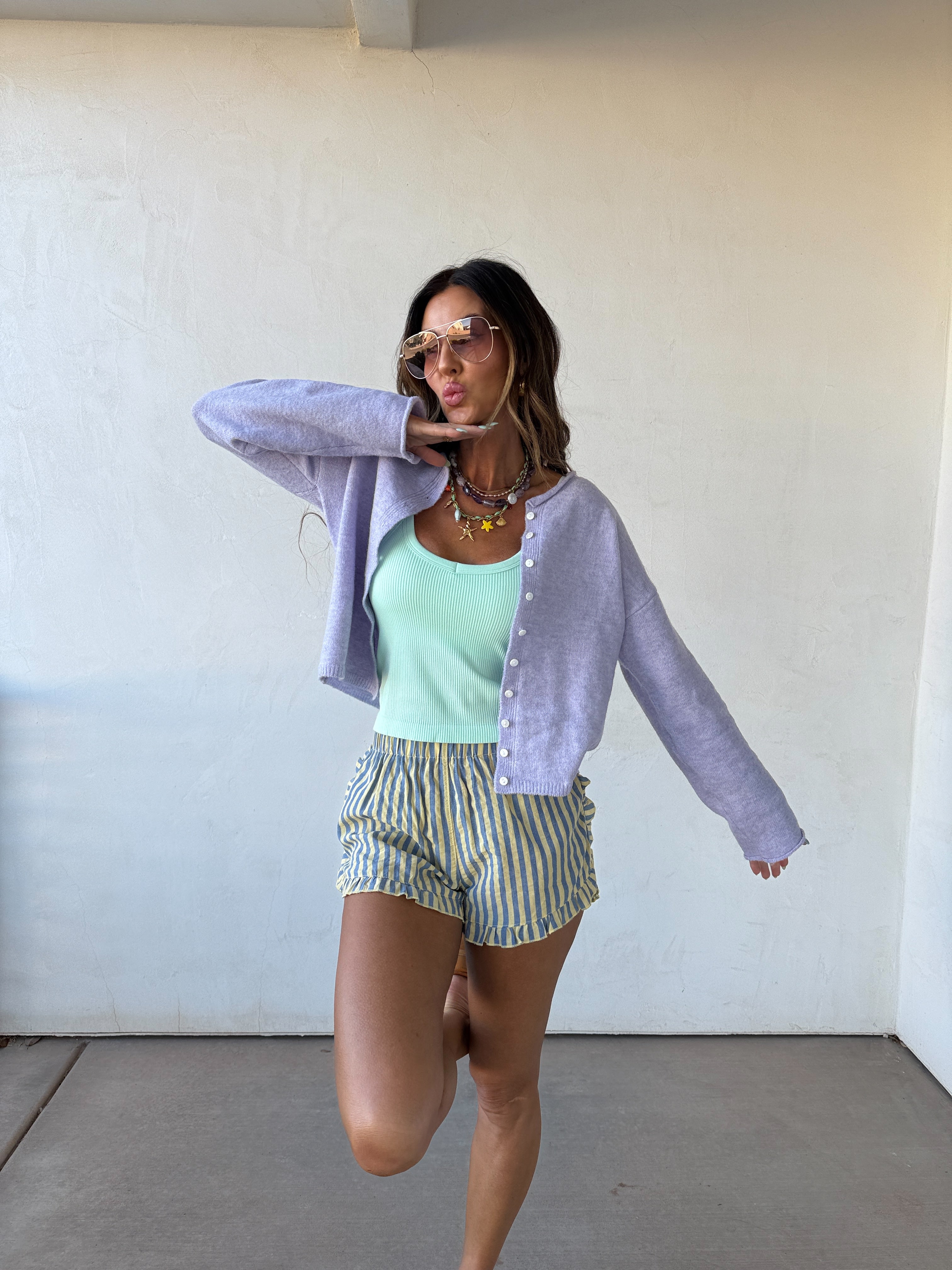 Frills and Thrills Stripped Shorts