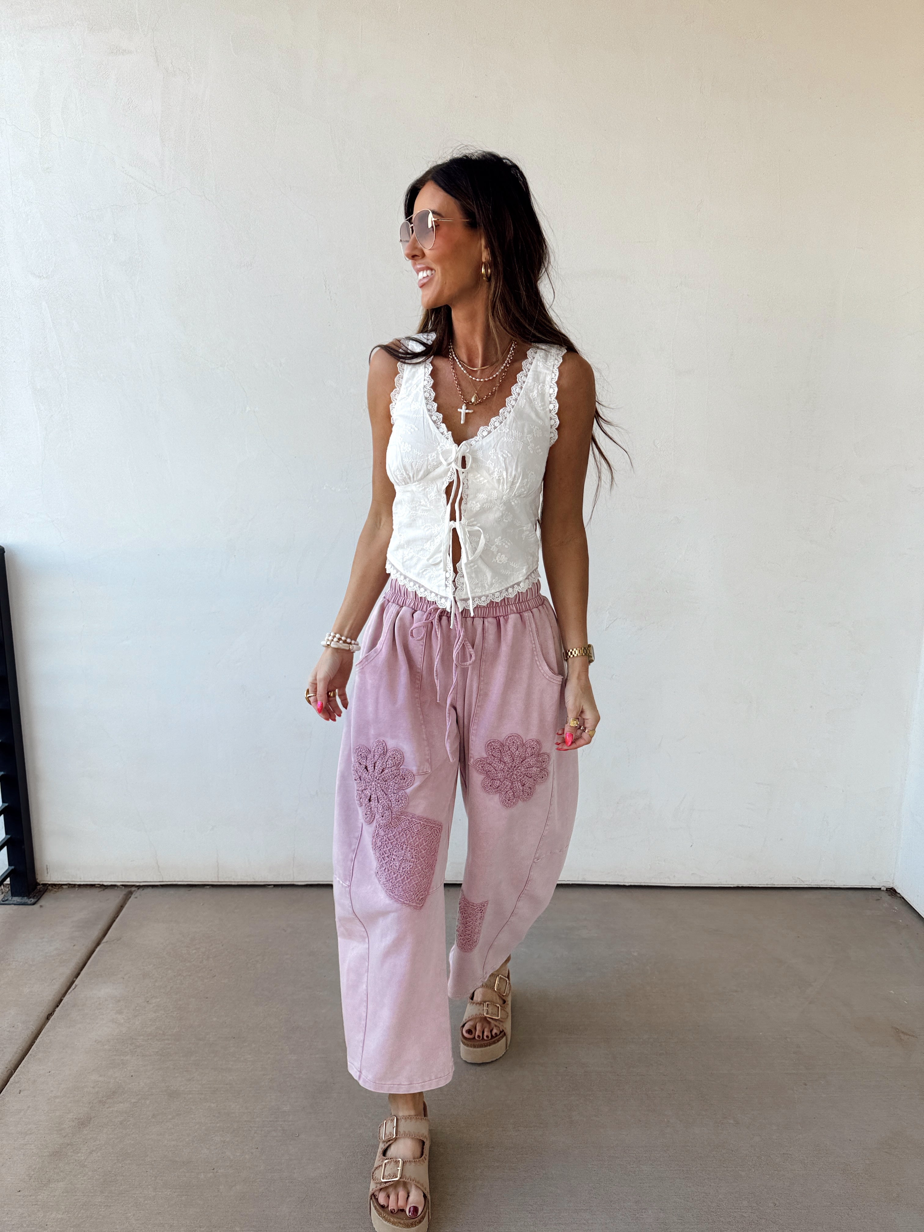 Flower Child Barrel Sweats