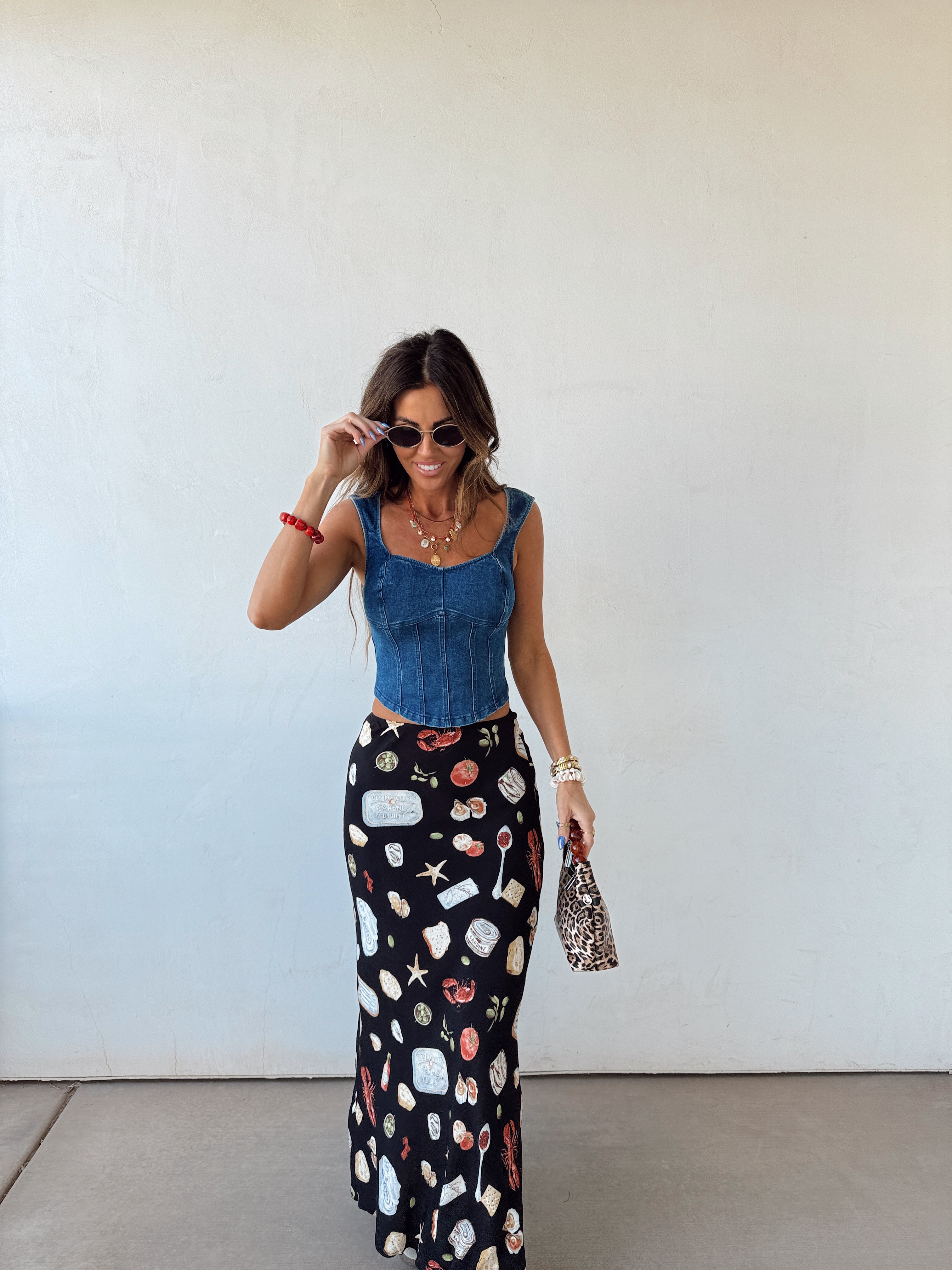 Defined Denim Zip Back Tank