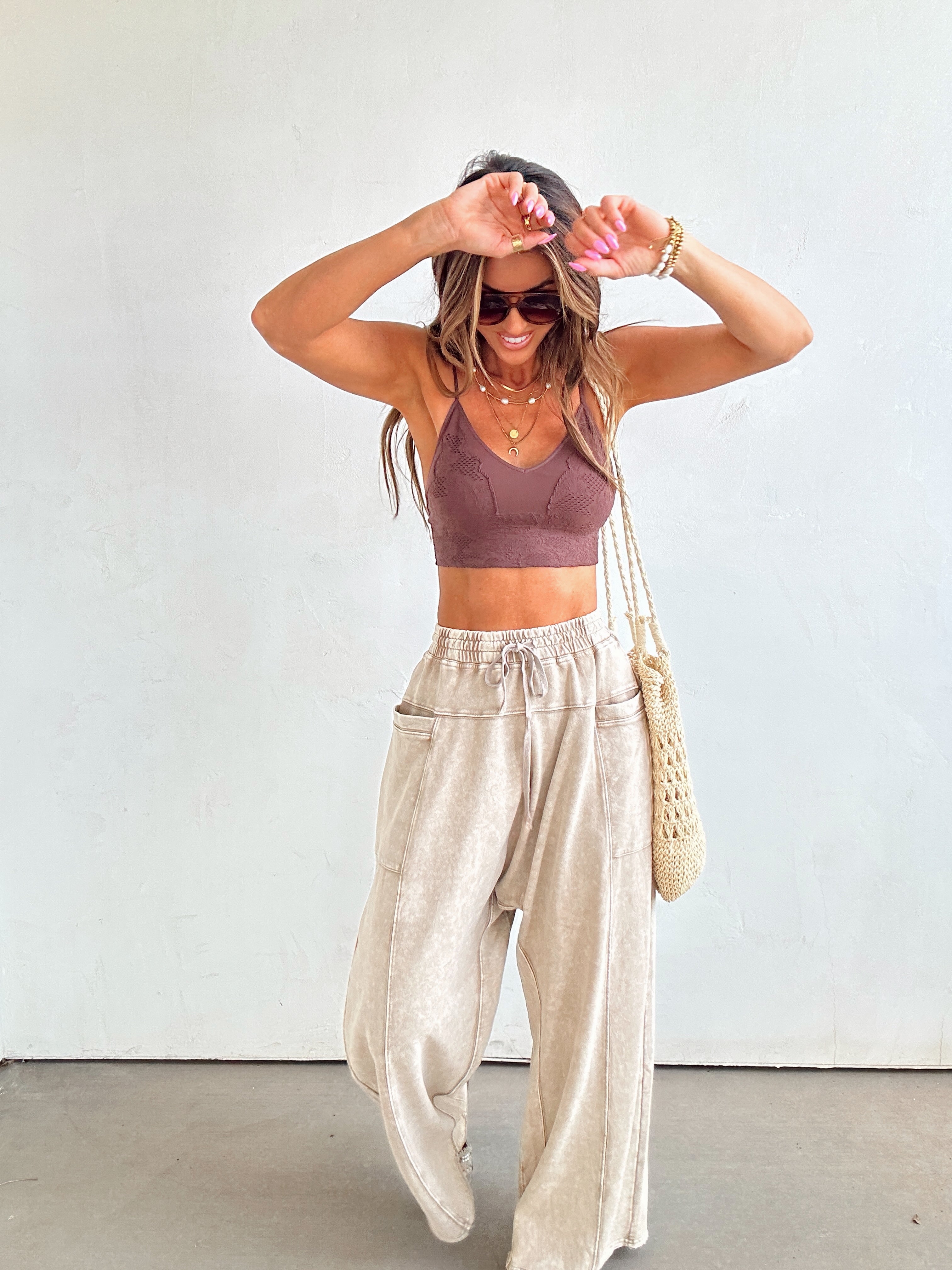 Cold Plunge Harem Pants//Mocha