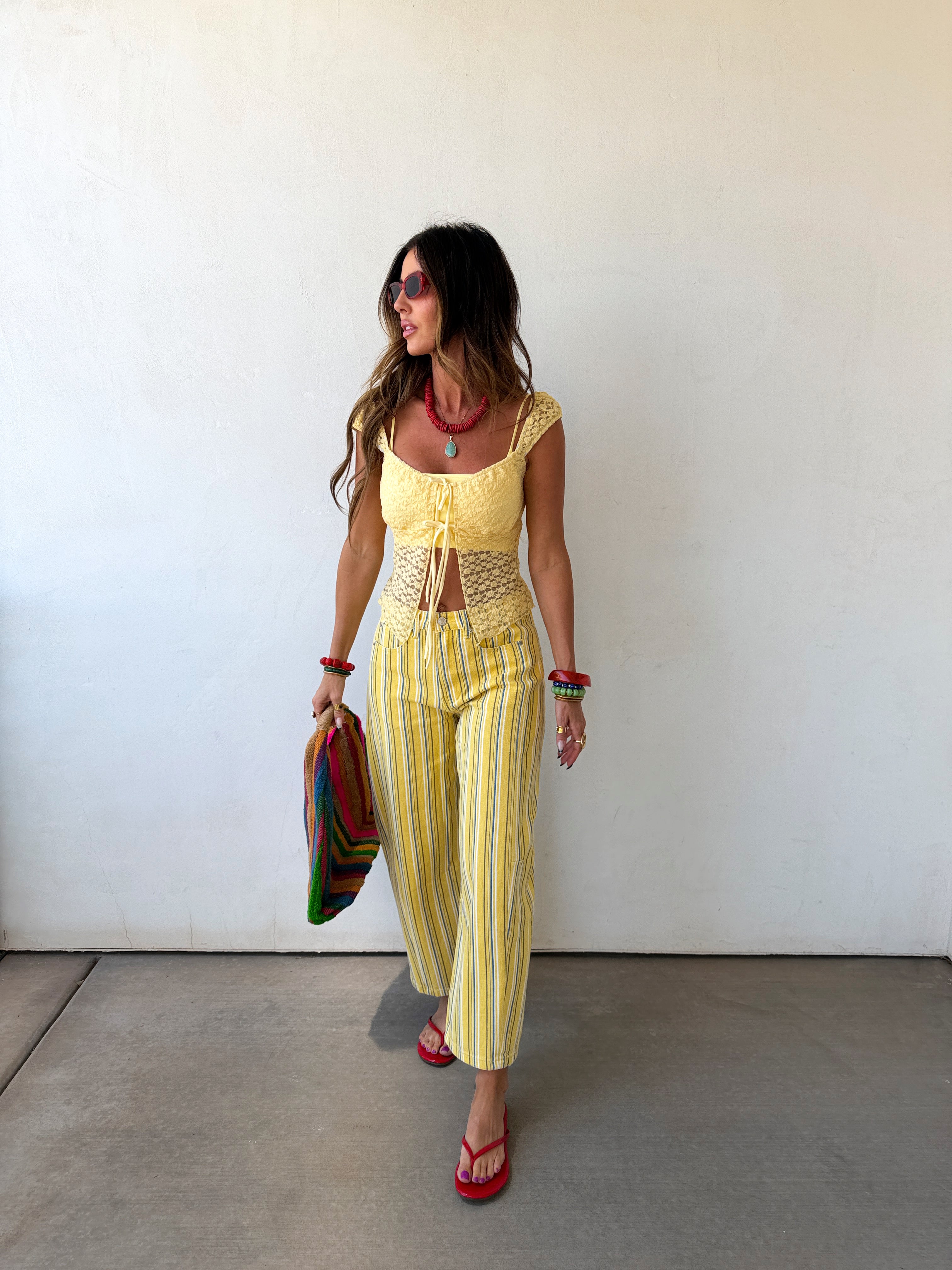 Sorrento Stripe Barrel Jeans