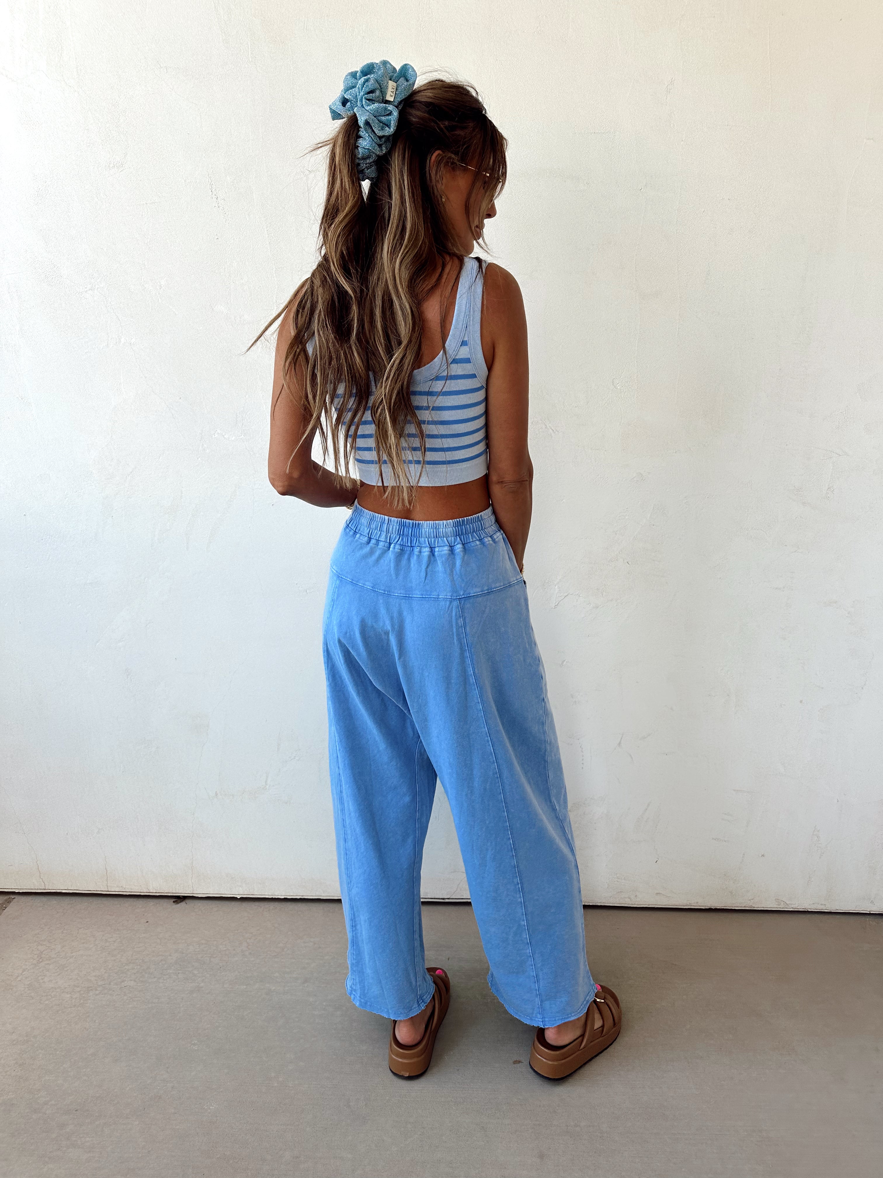 Cold Plunge Harem Pants//Blue