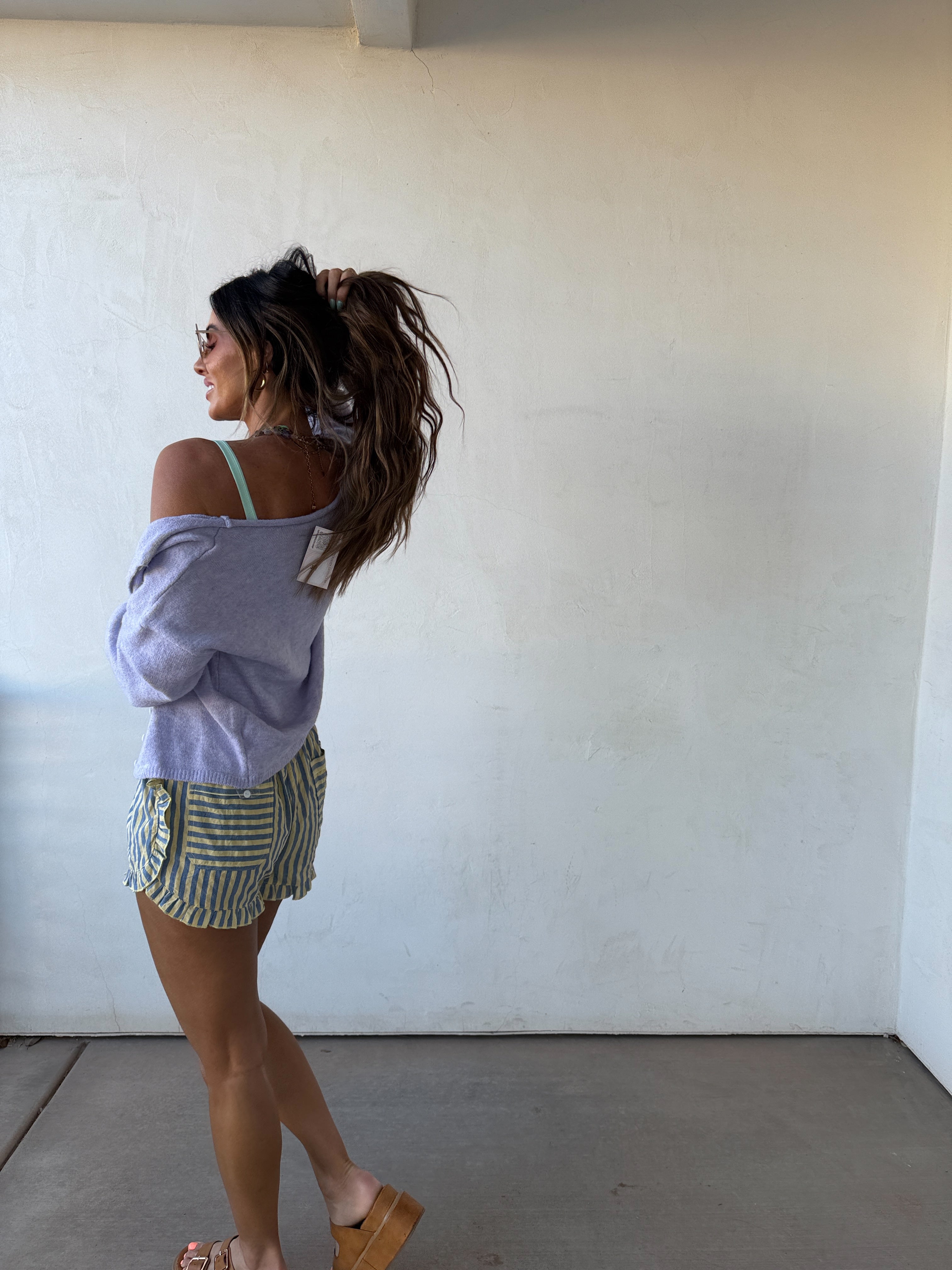 Frills and Thrills Stripped Shorts