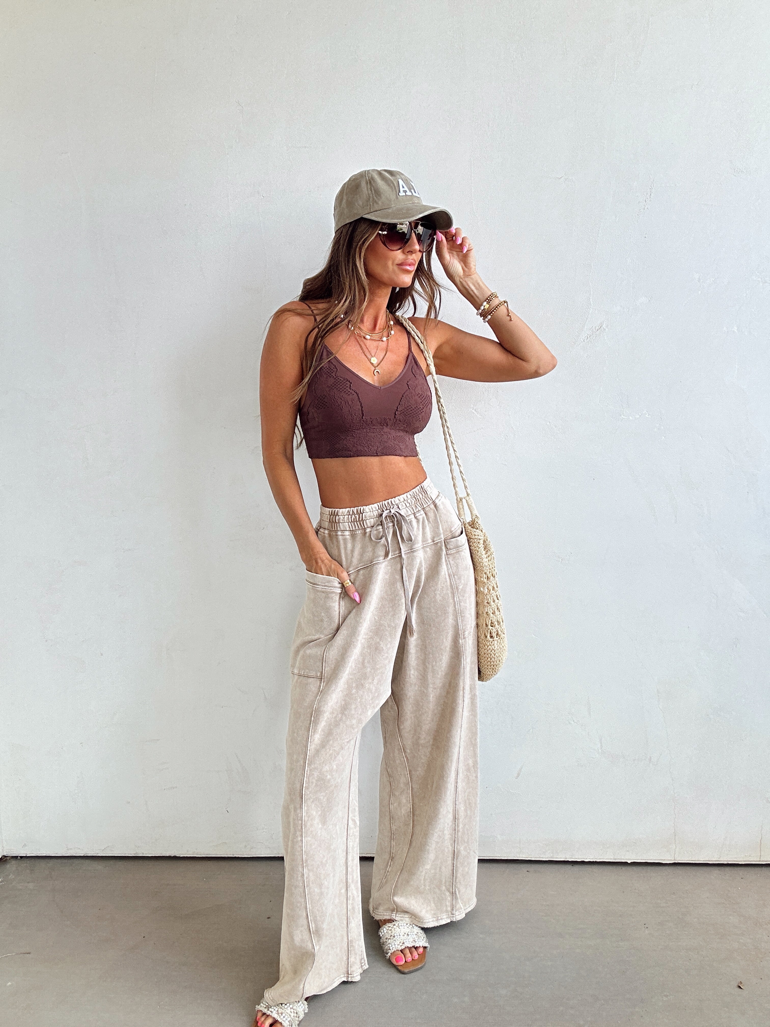 Cold Plunge Harem Pants//Mocha