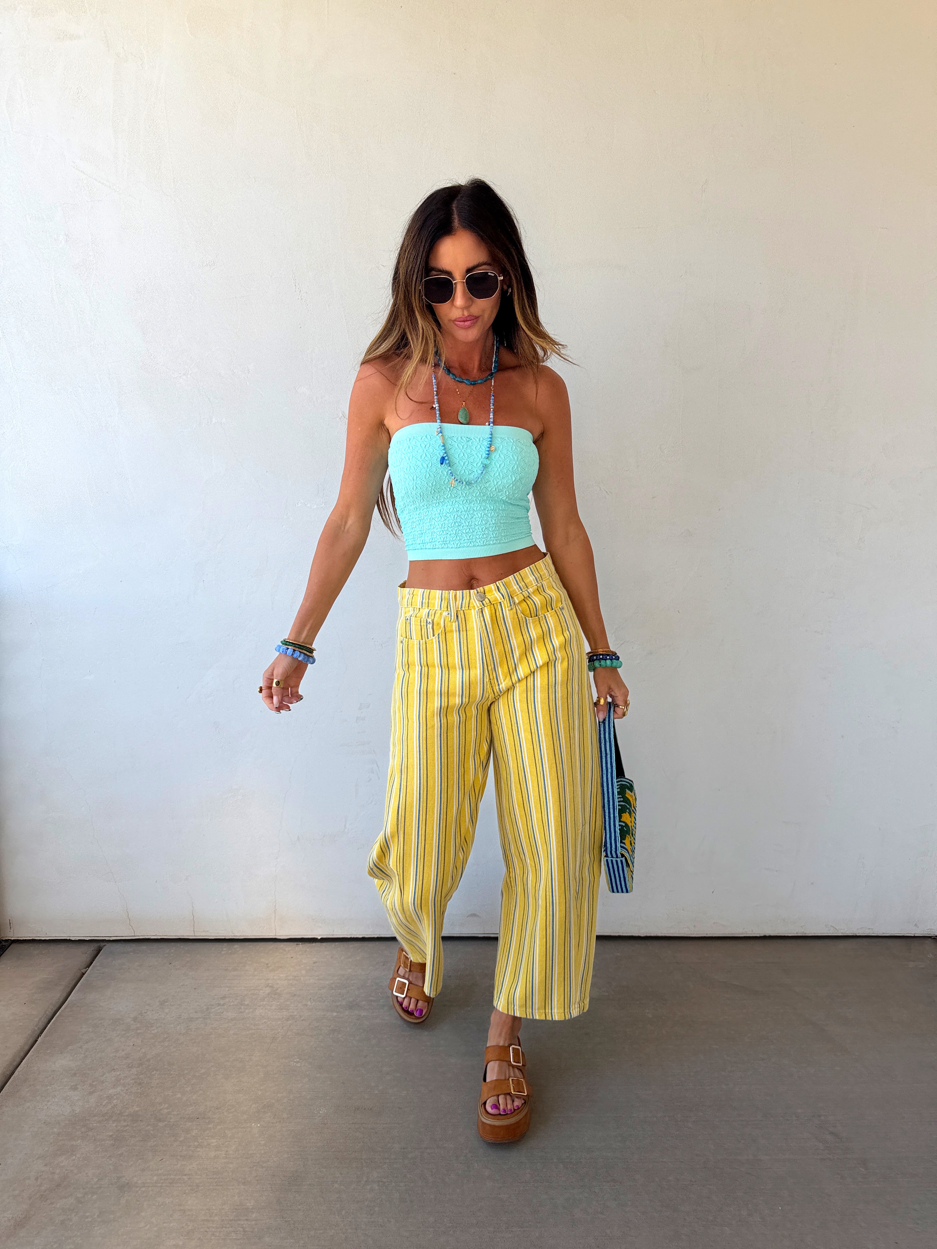 Sorrento Stripe Barrel Jeans