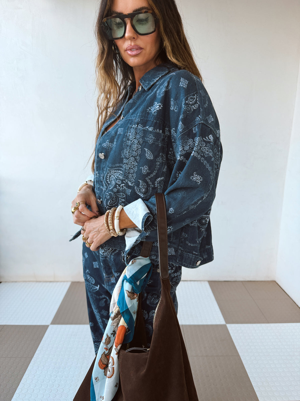 Bandana Denim Jacket