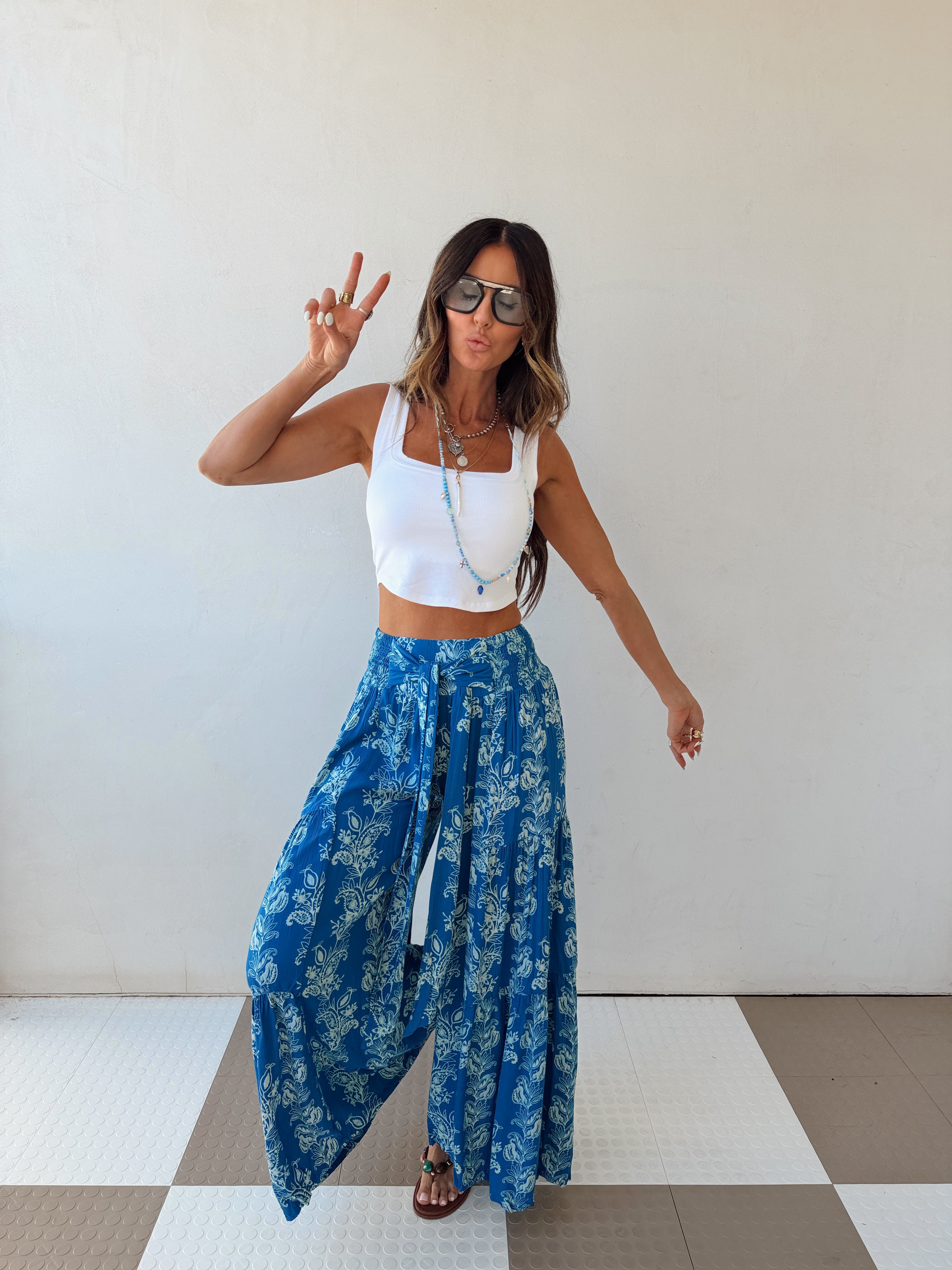 Indy Blue Boho Pants