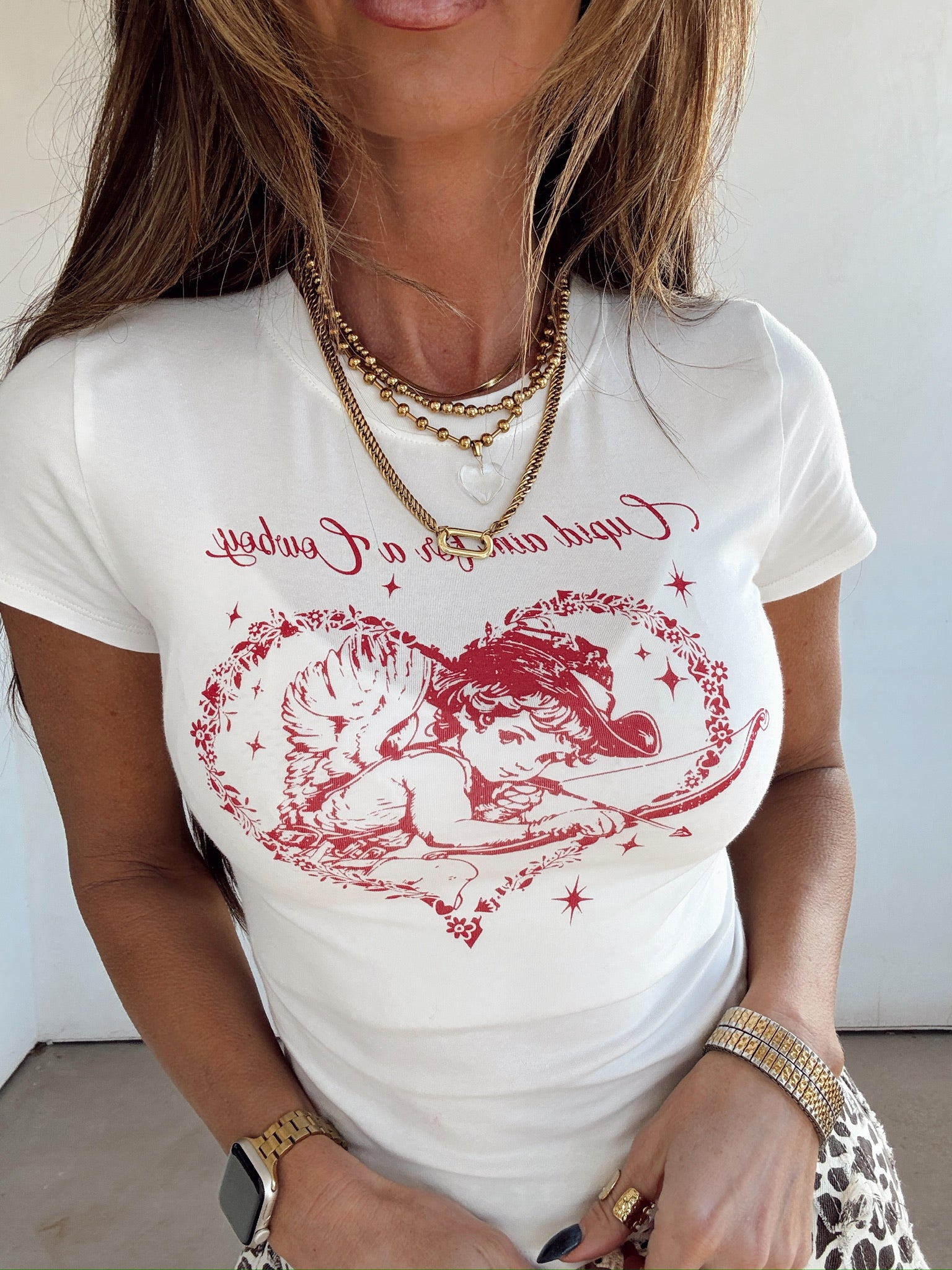 Cupid Aim For The Cowboy Tee