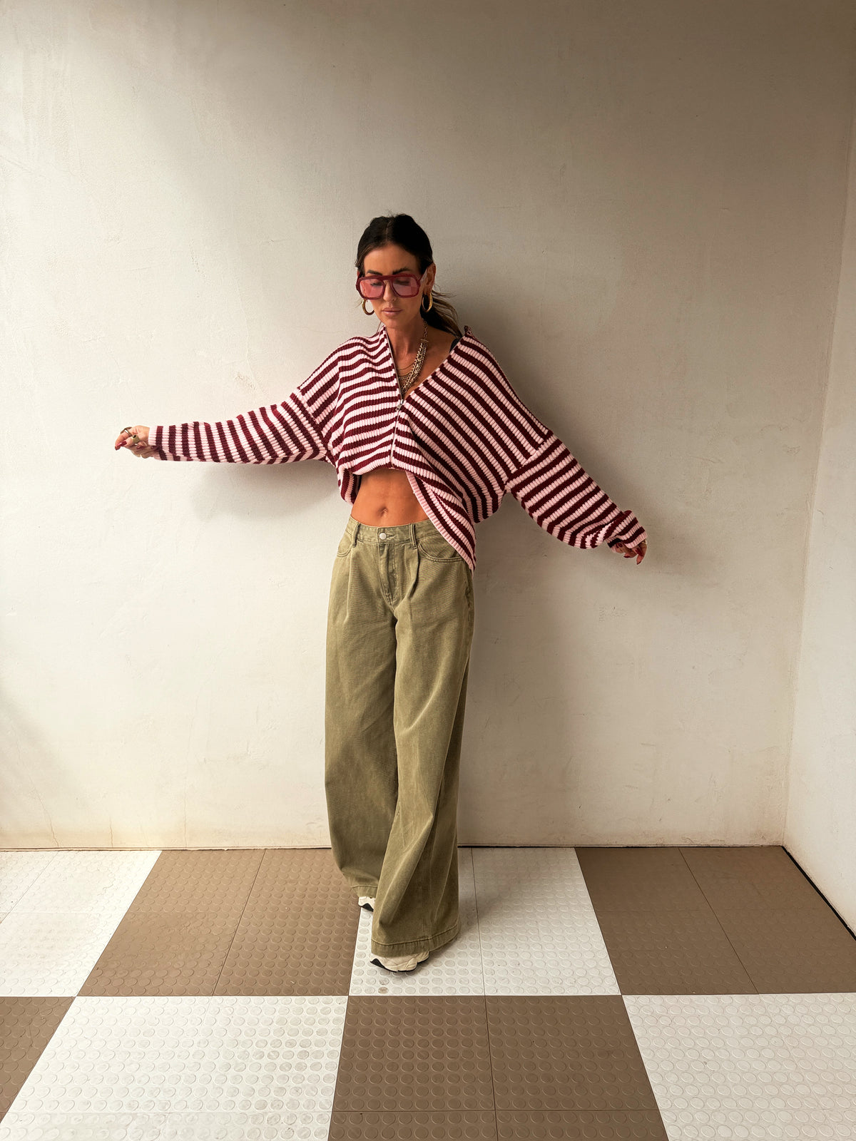 Zane Striped Zipup