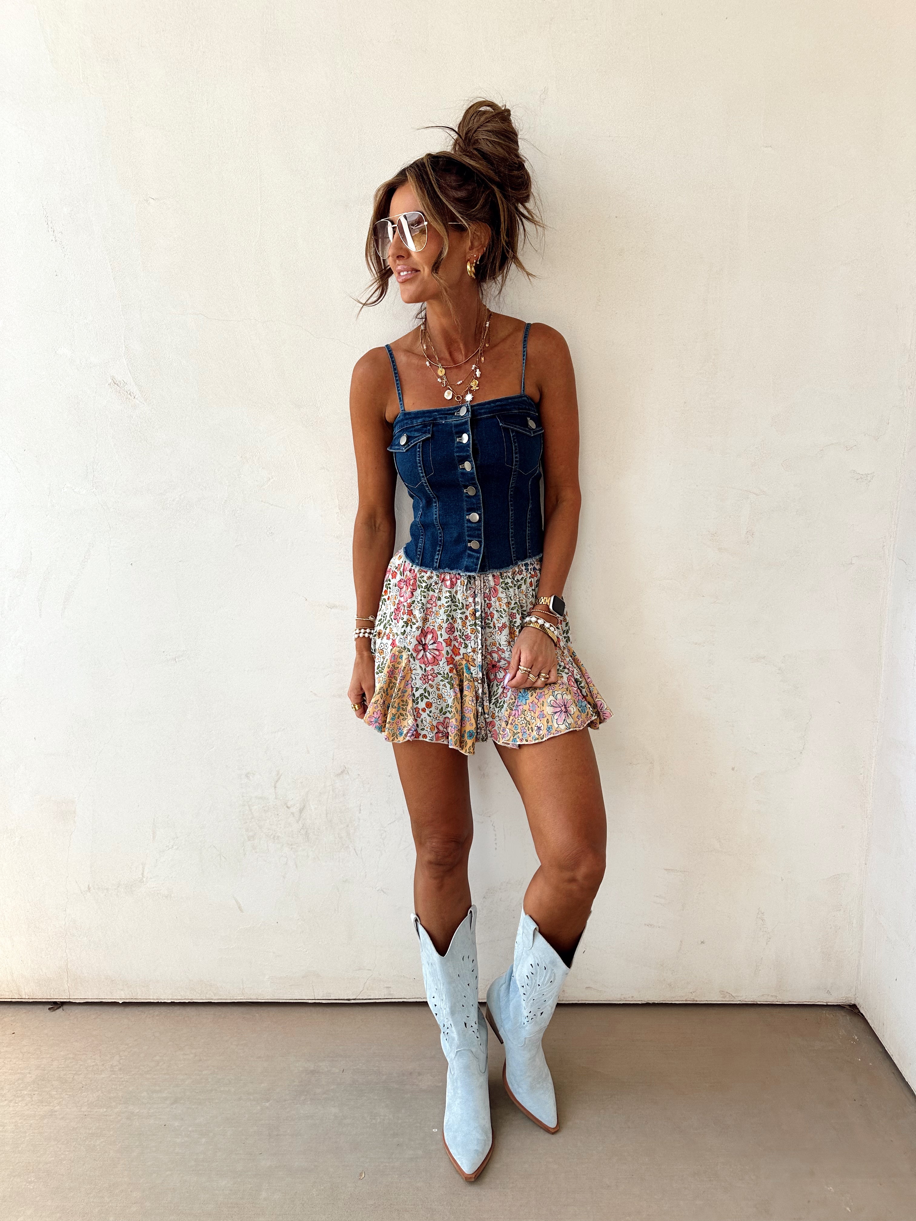 Sunlit Flowers Butterfly Skort