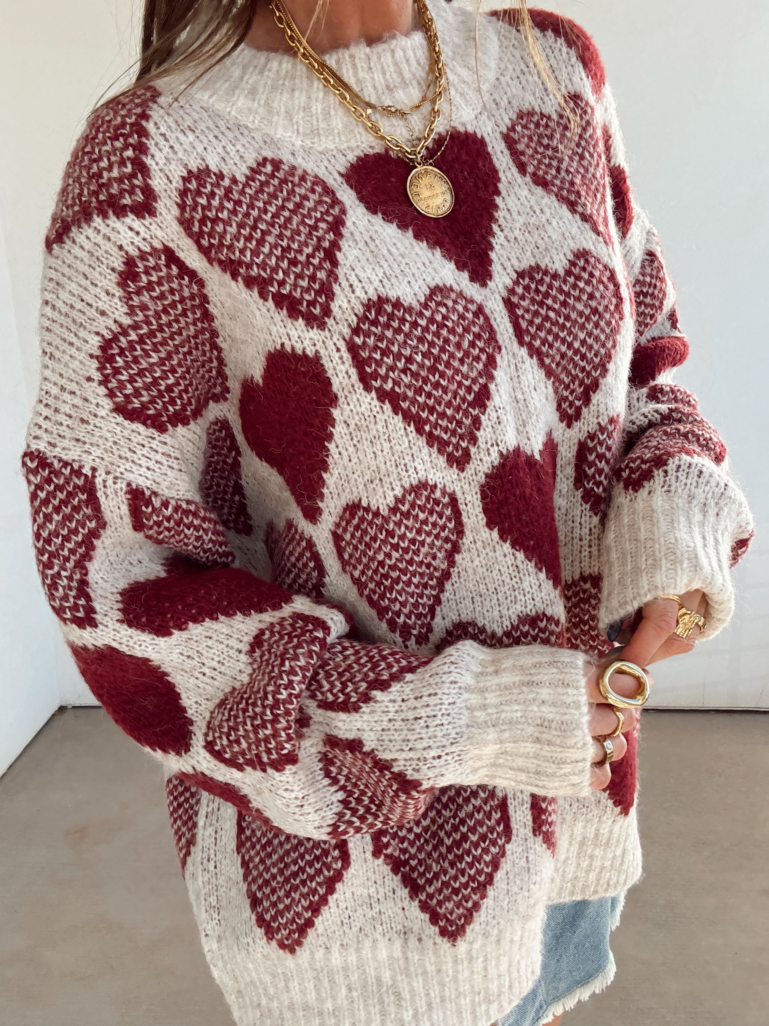 Vintage Hearts Sweater