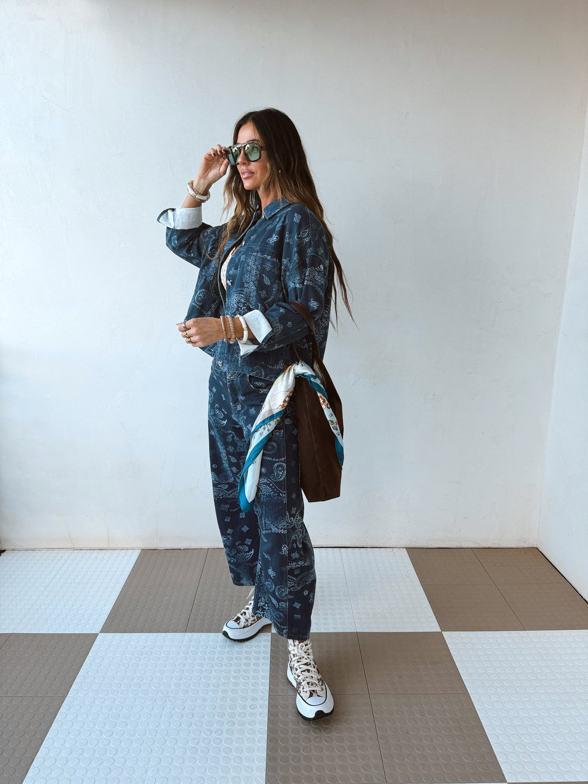 Bandana Denim Jacket