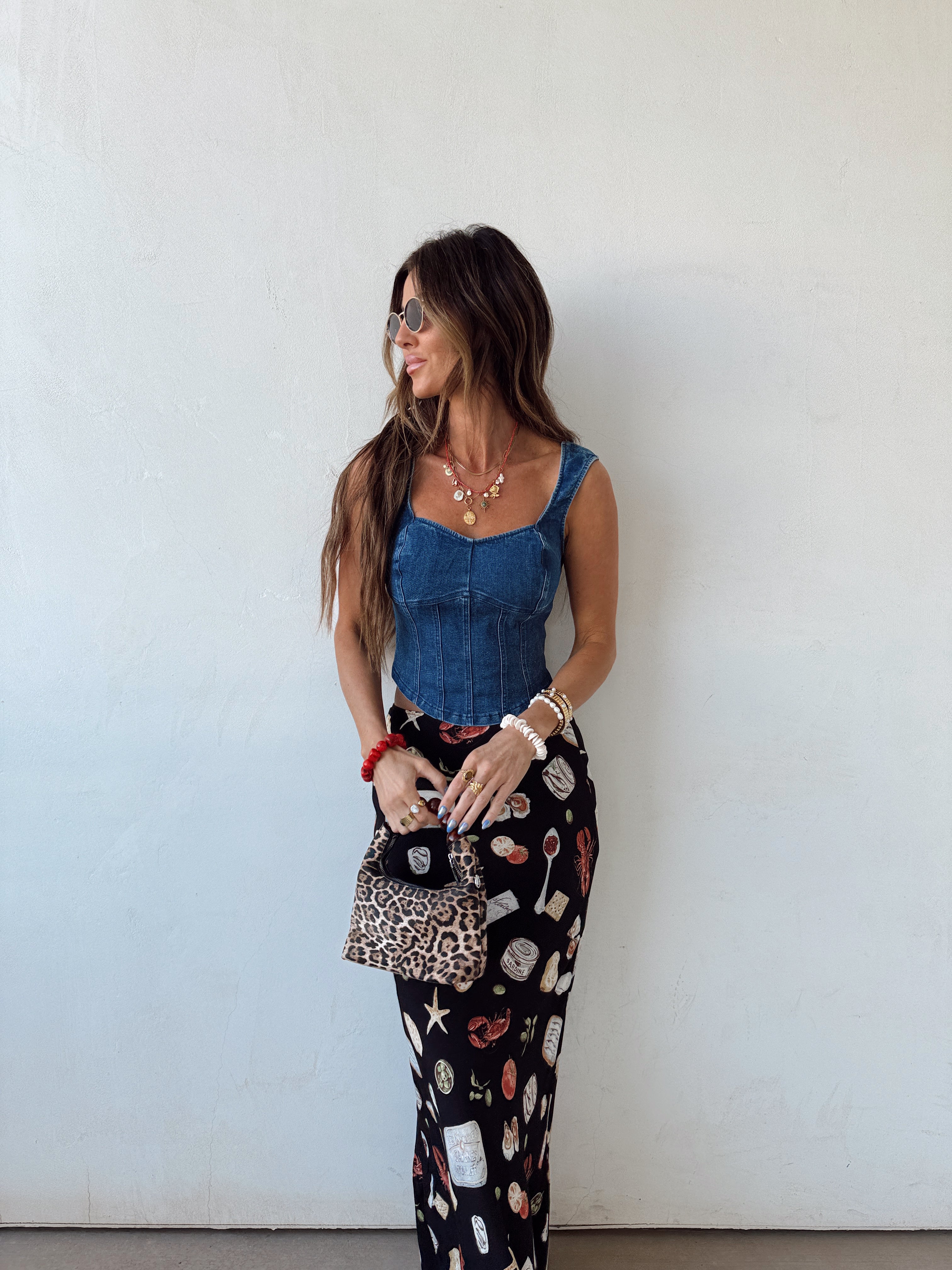 Defined Denim Zip Back Tank