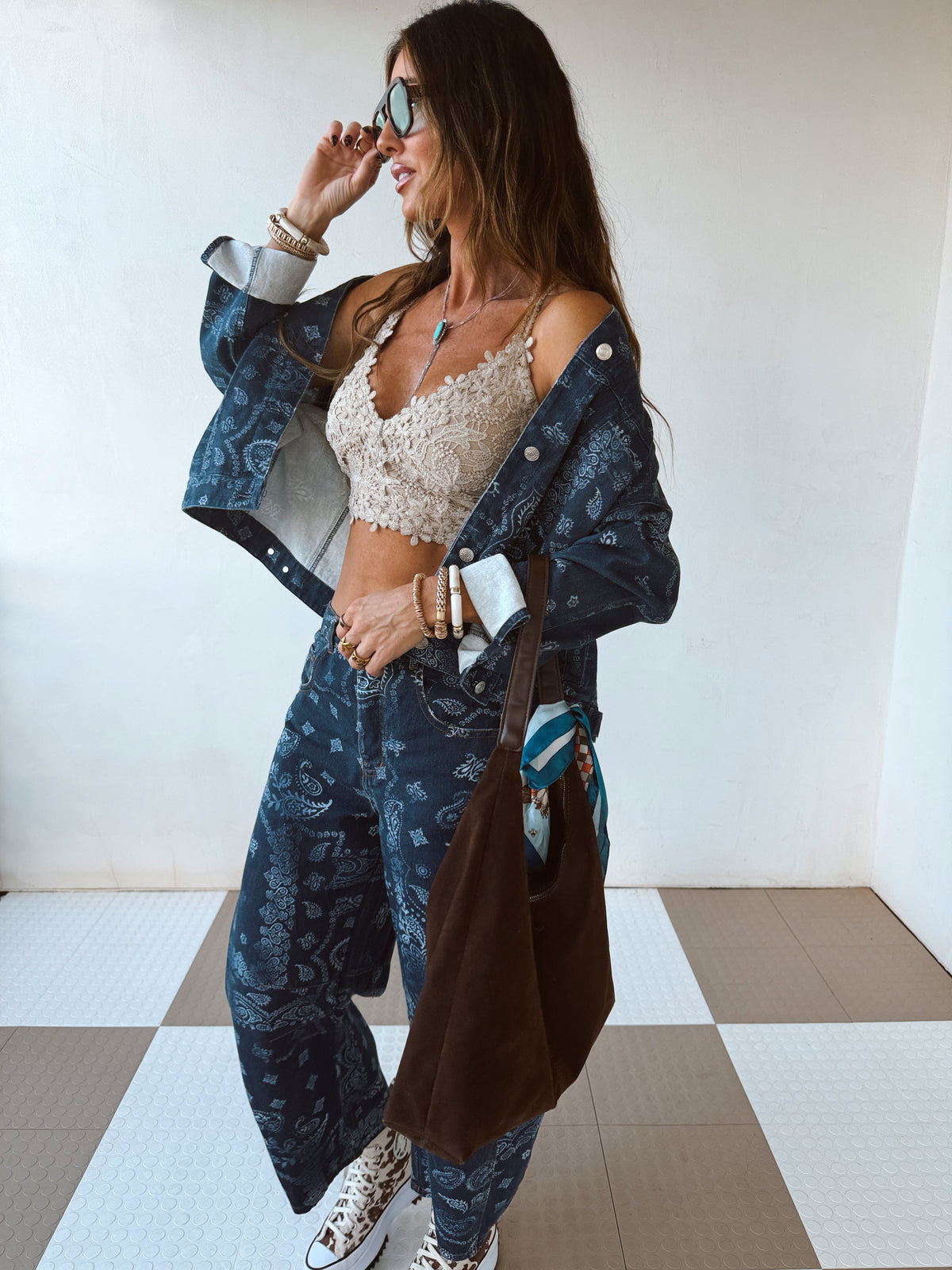 Bandana Denim Jacket