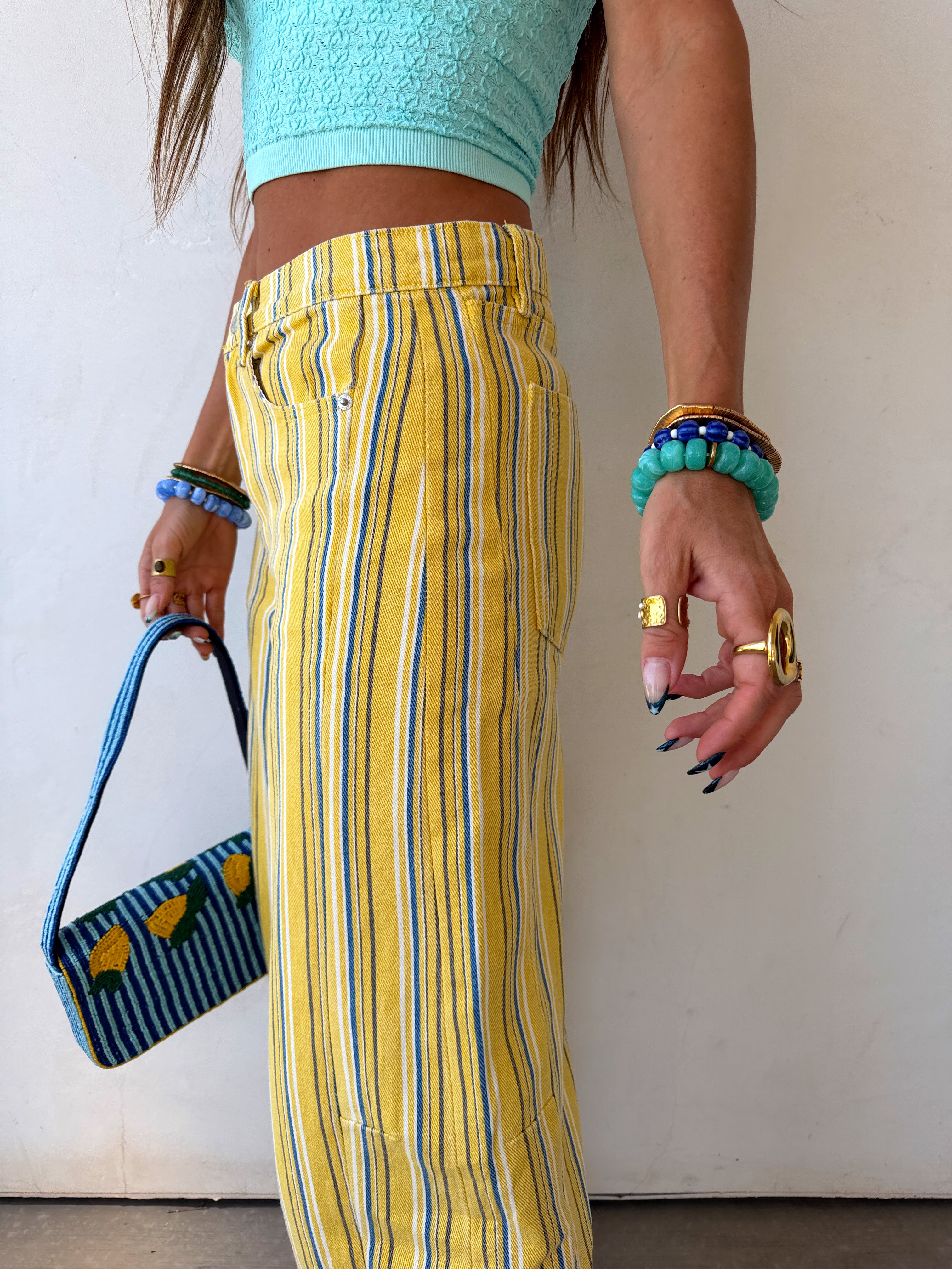 Sorrento Stripe Barrel Jeans