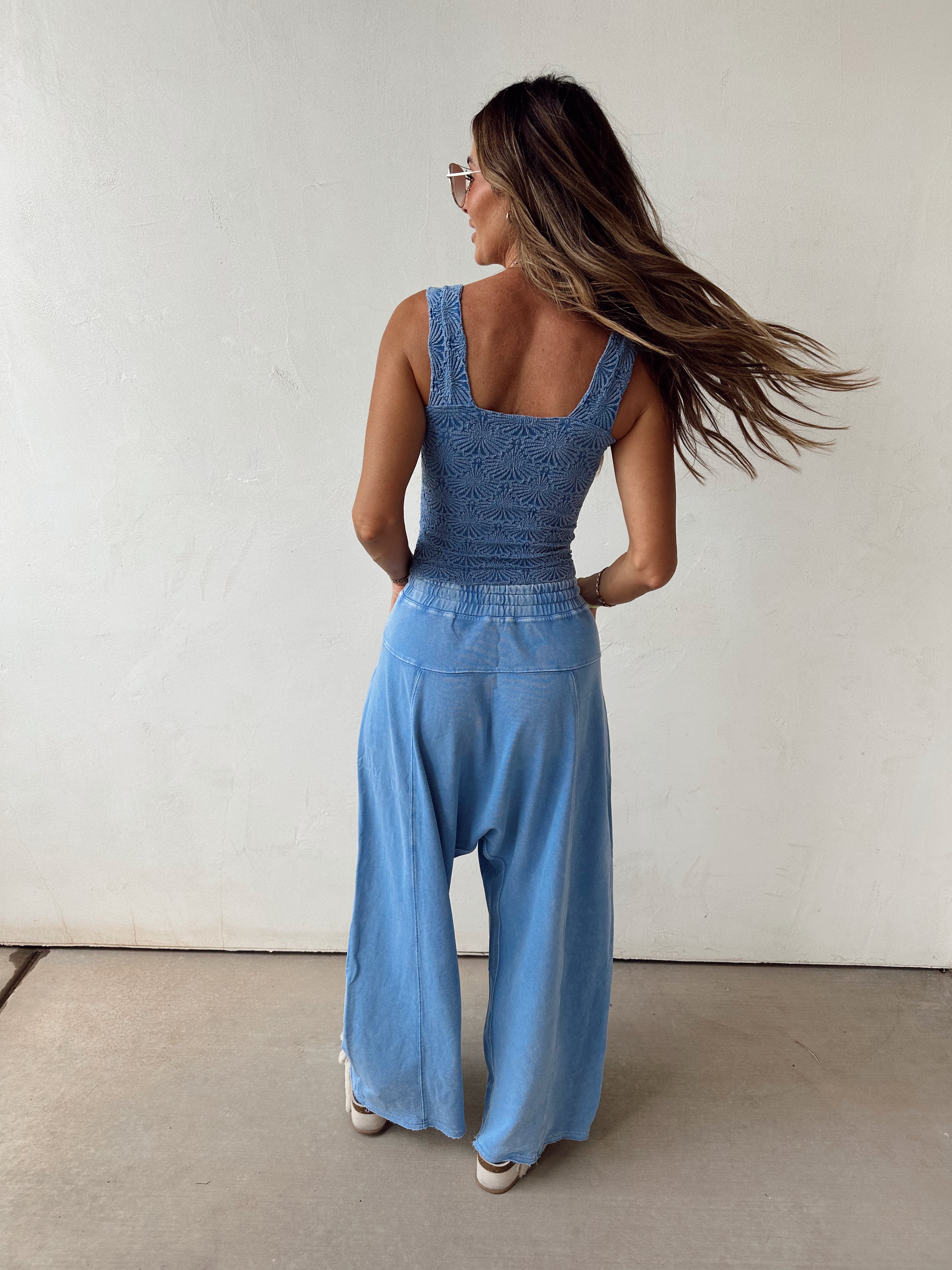 Cold Plunge Harem Pants//Blue