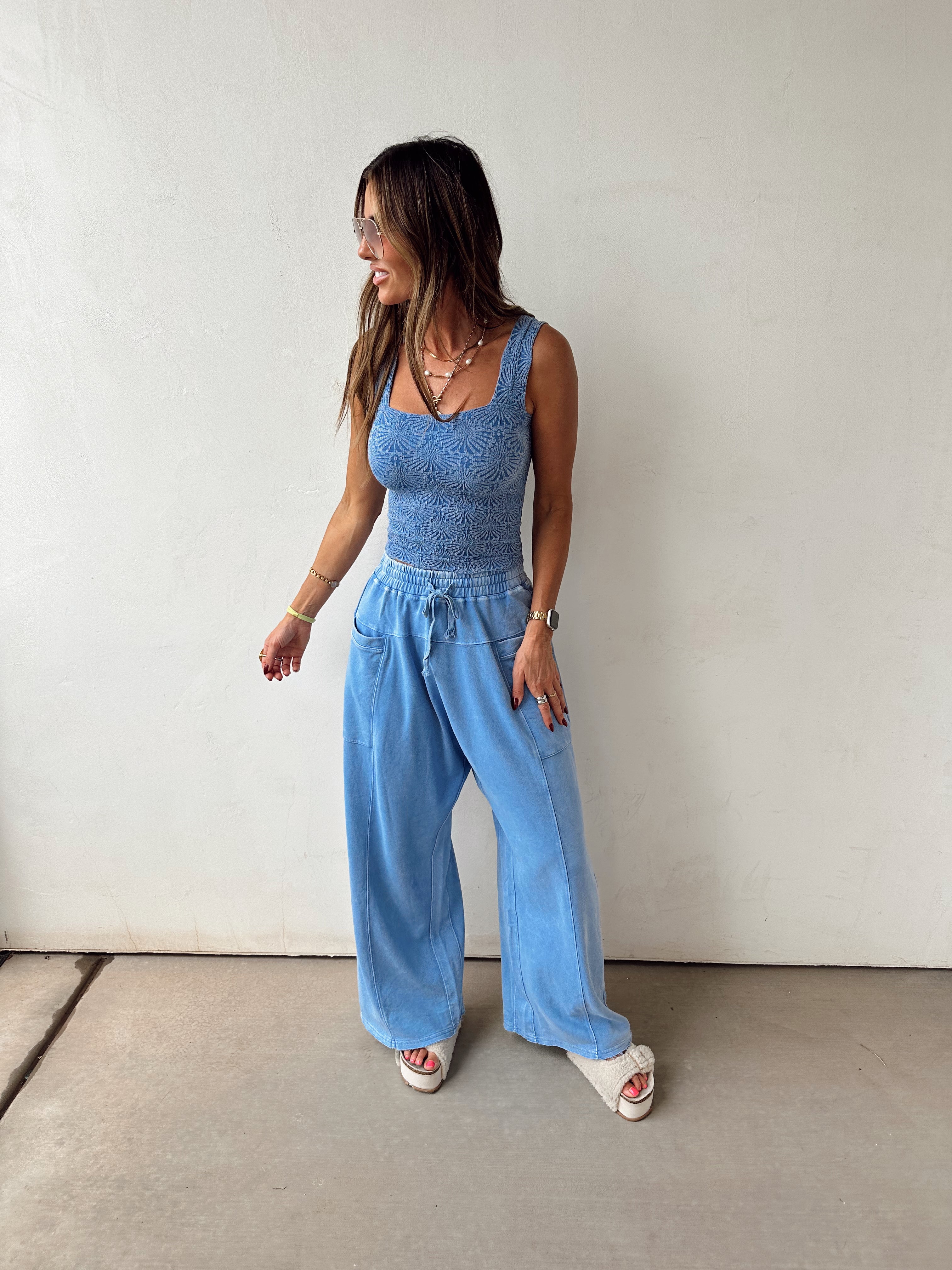 Cold Plunge Harem Pants//Blue