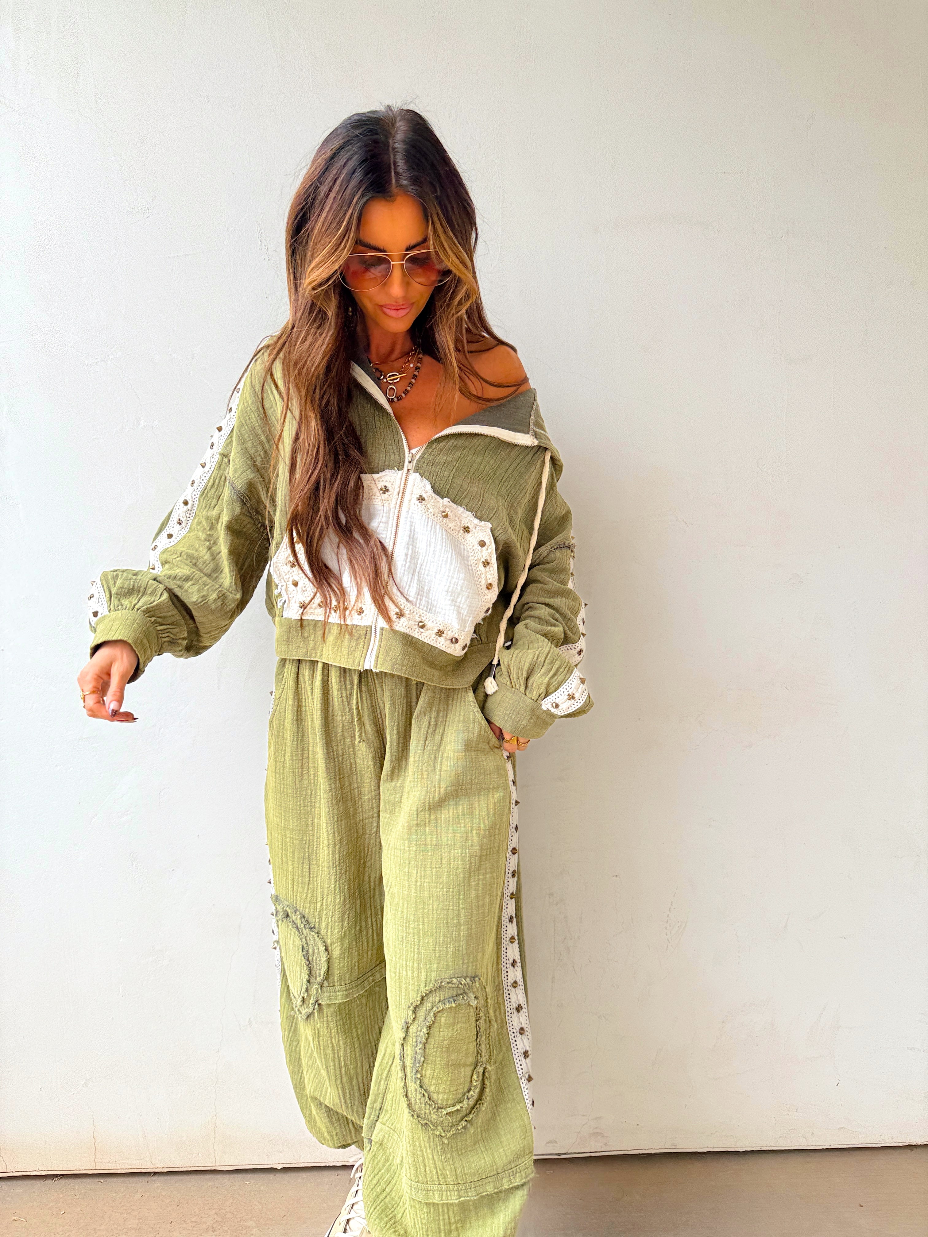 Hattie Studded Joggers