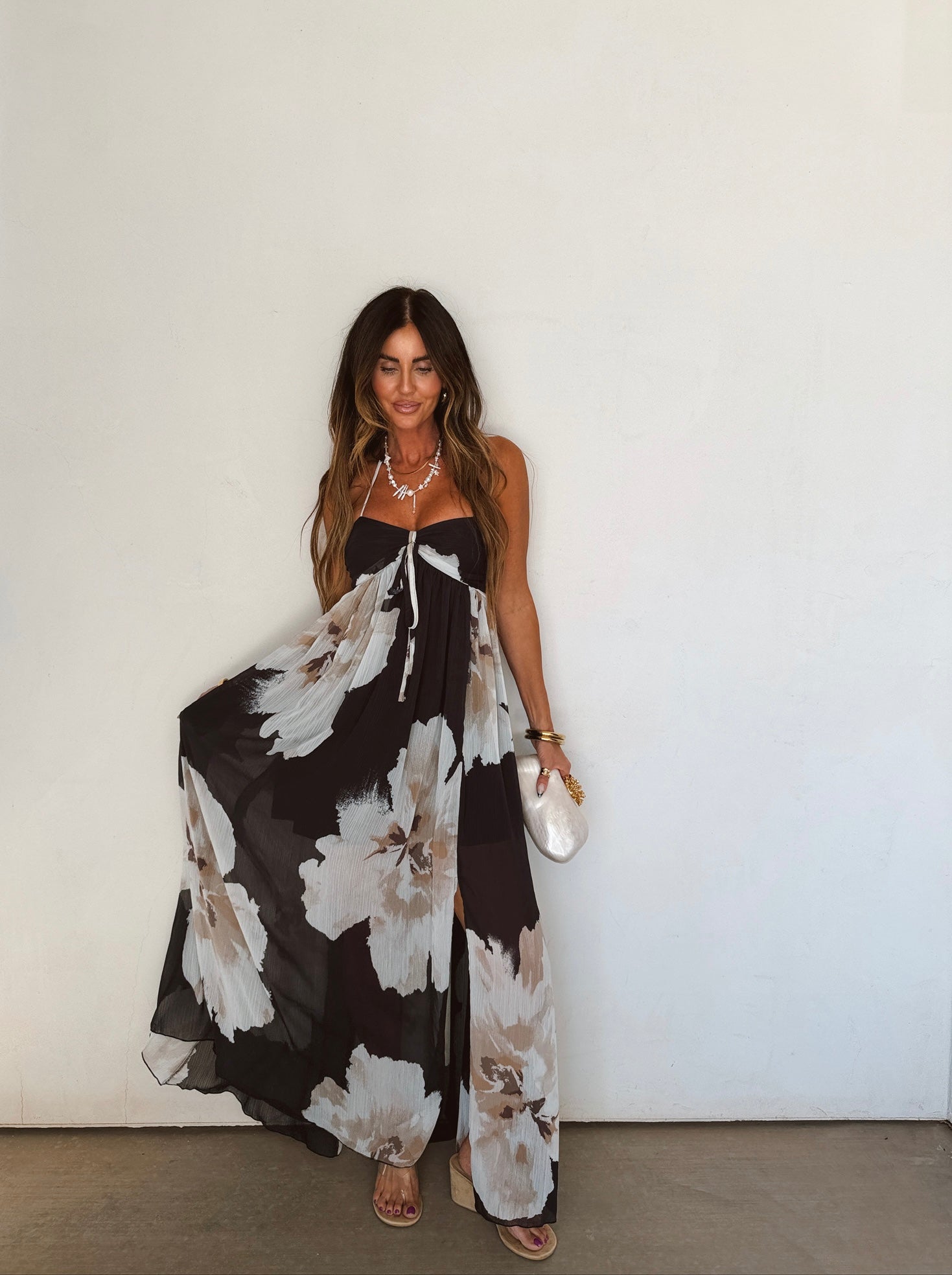 Shadow Bloom Maxi Dress